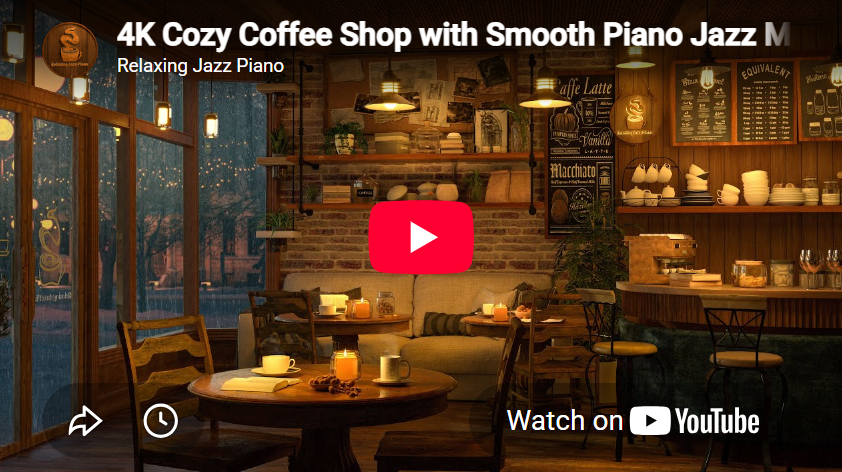 Cozy Coffee Shop with Smooth Piano Jazz Music for Relaxing, Studying and Working