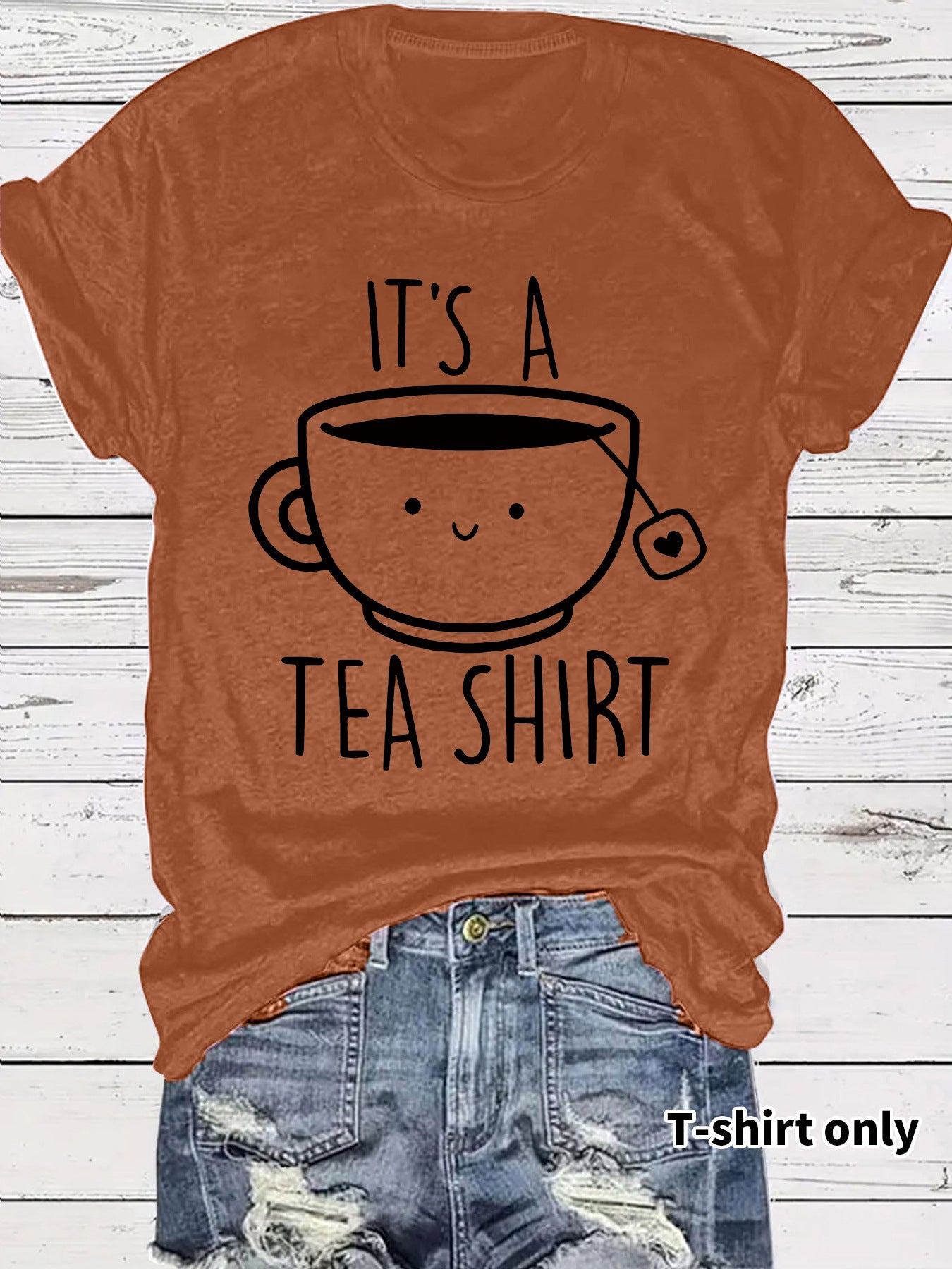 Coffee new short sleeved women's T-shirt