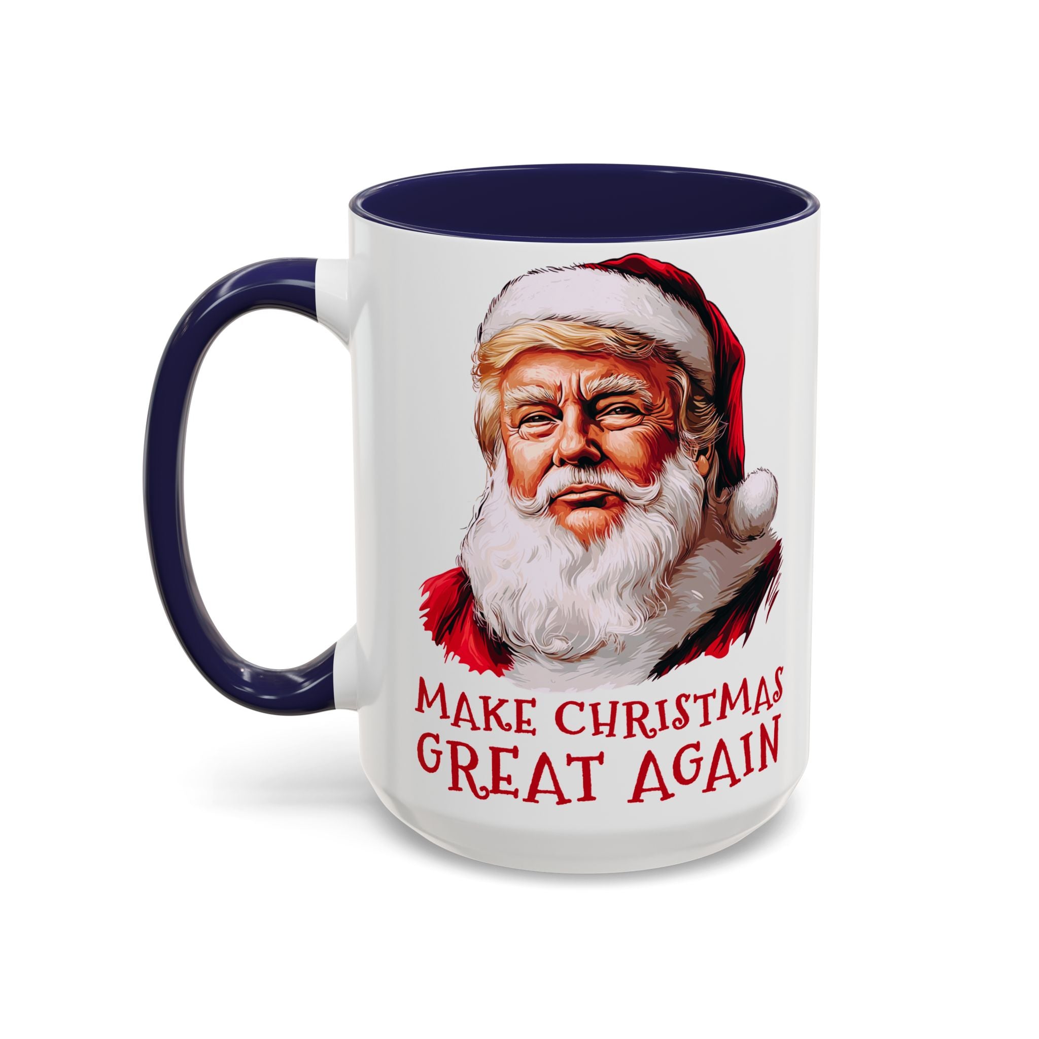 Santa Claus Trump Portrait Mug | Make Christmas Great Again, Holiday Coffee Mug