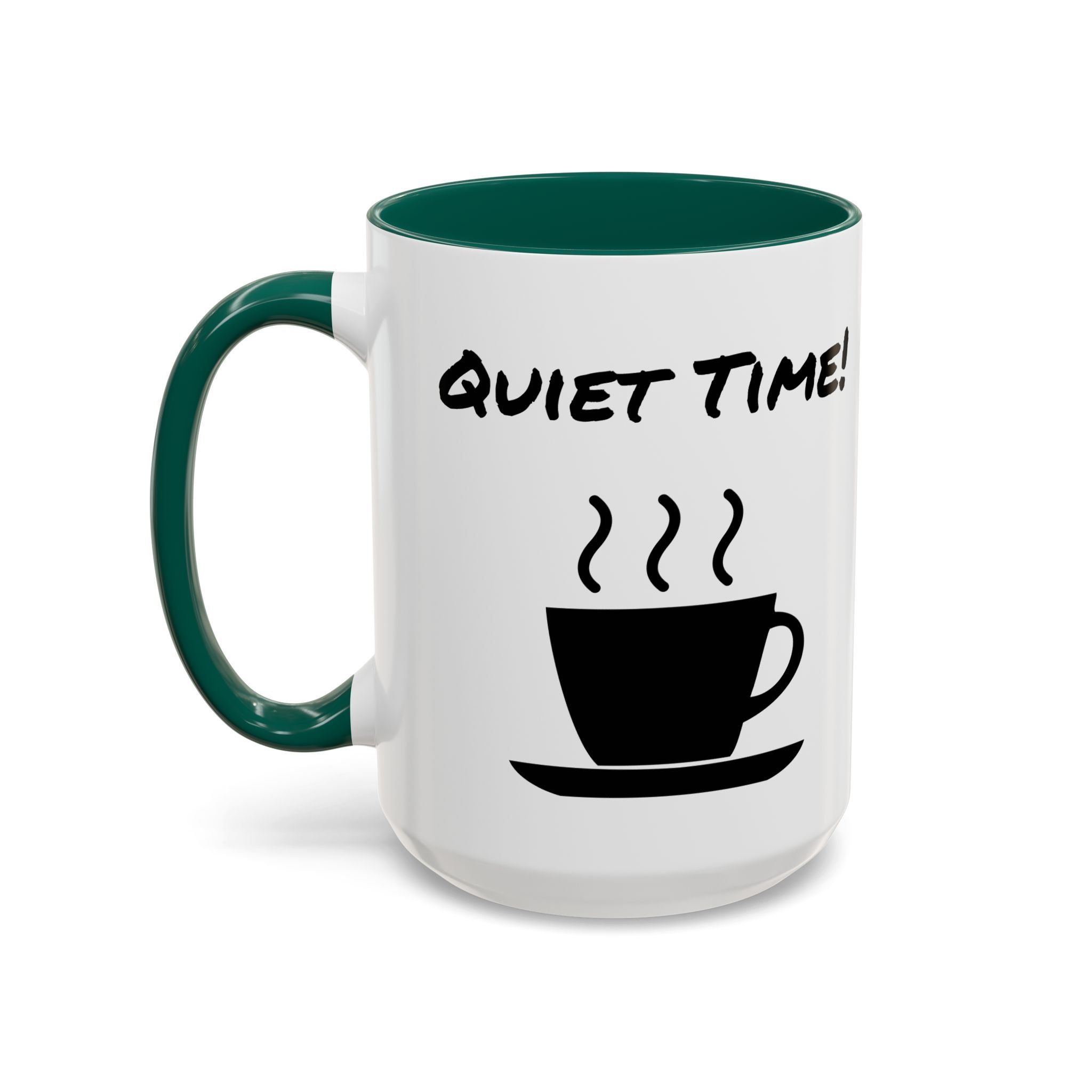 Quiet Time Coffee Mug — Black Accent 11oz/15oz
