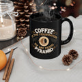 Coffee Is the Foundation of My Food Pyramid Black Mug — Funny Coffee Lover Gift (11oz/15oz)