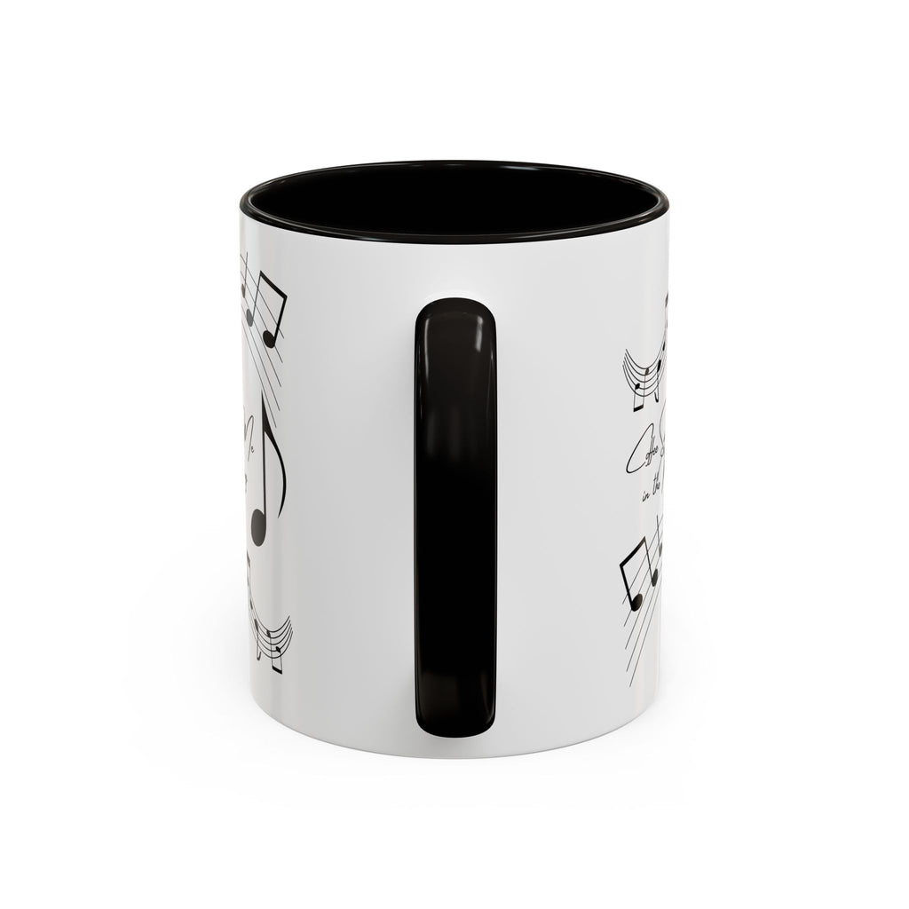 Music Notes Ceramic Mug — "She Sings to Me in the Morning" (11oz/15oz)