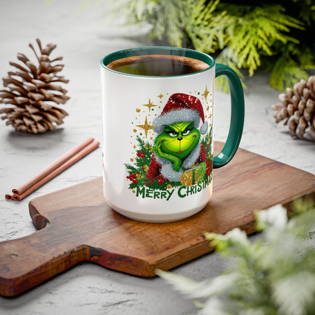 Grinchy Christmas Mug - 11oz & 15oz, Holiday Gift, Festive Beverage Cup, Winter Decorations, Fun Coffee Mug, Grinch Lover Gift
