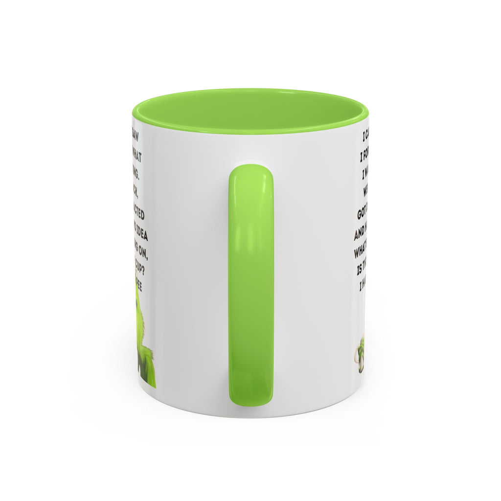 Colorful Grinch Coffee Mug, Fun Holiday Gift, Funny Tea Cup, Quirky Kitchen Decor, Grinch Fan Mug, Christmas Gift Idea