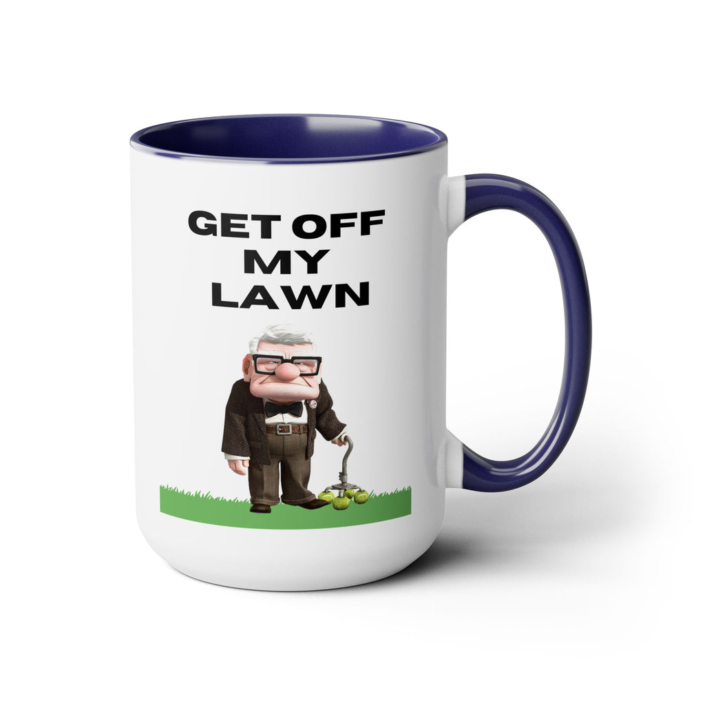 Get Off My Lawn Two-Tone Coffee Mugs, 15oz