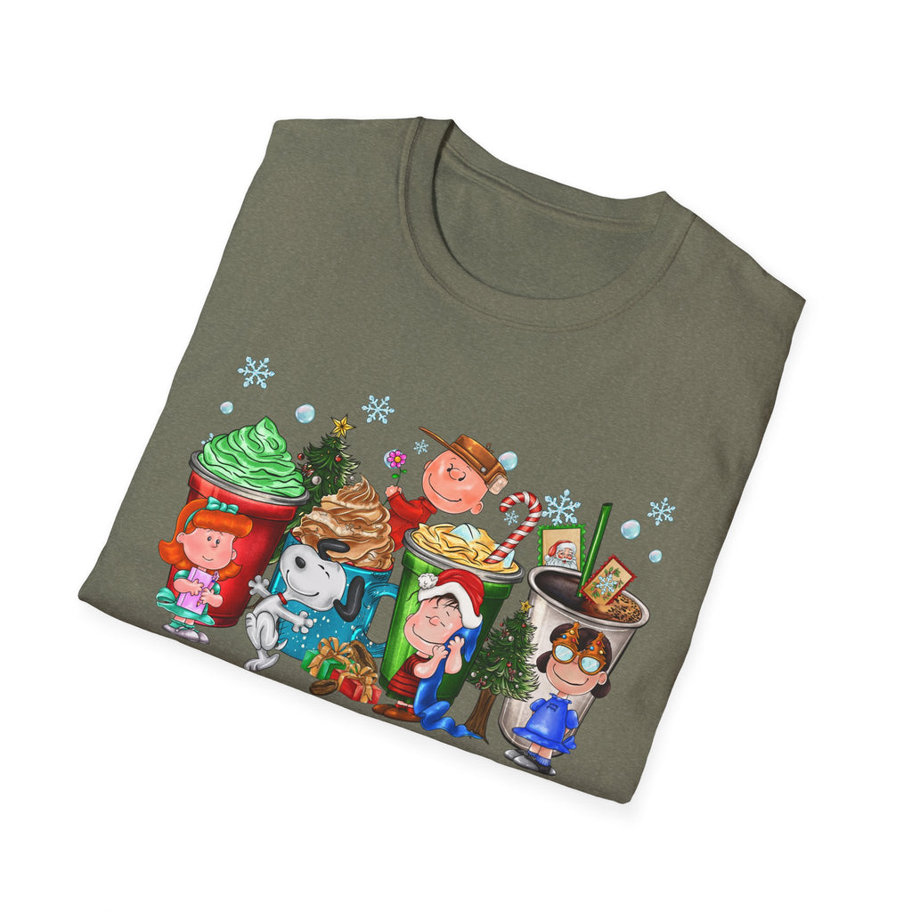 Holiday Cartoon Characters T-Shirt | Christmas Kids Crew Illustration
