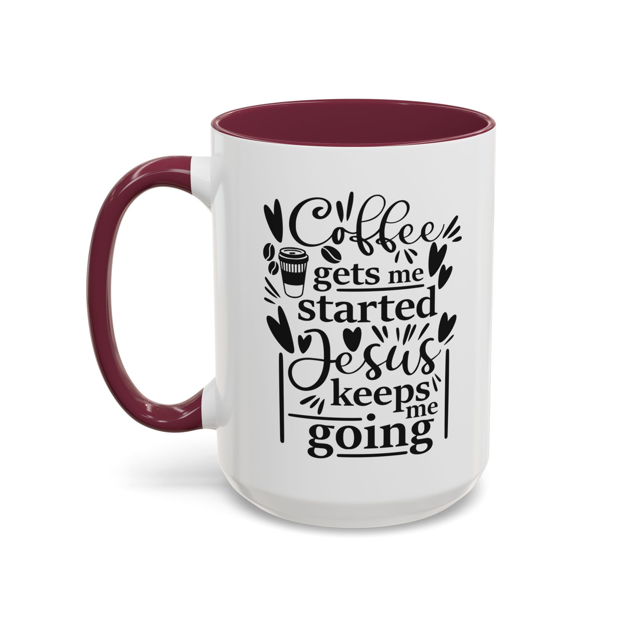 Faithful Morning Mug, Christian Coffee Cup, Religious Tea Mug, Jesus and Coffee Drinkware, Colorful Ceramic Mug