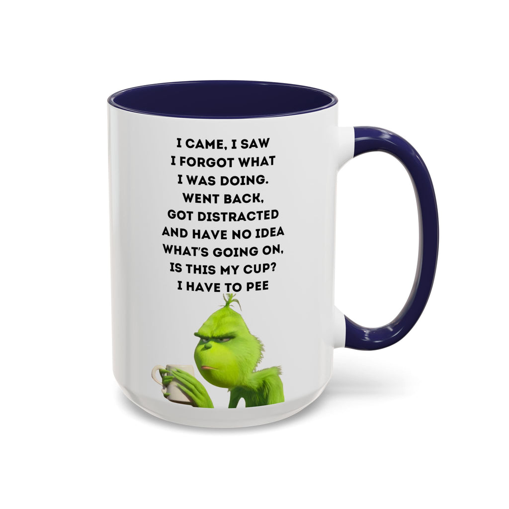 Grumpy Grinch Quote Accent Coffee Mug | Funny Holiday Coffee Cup