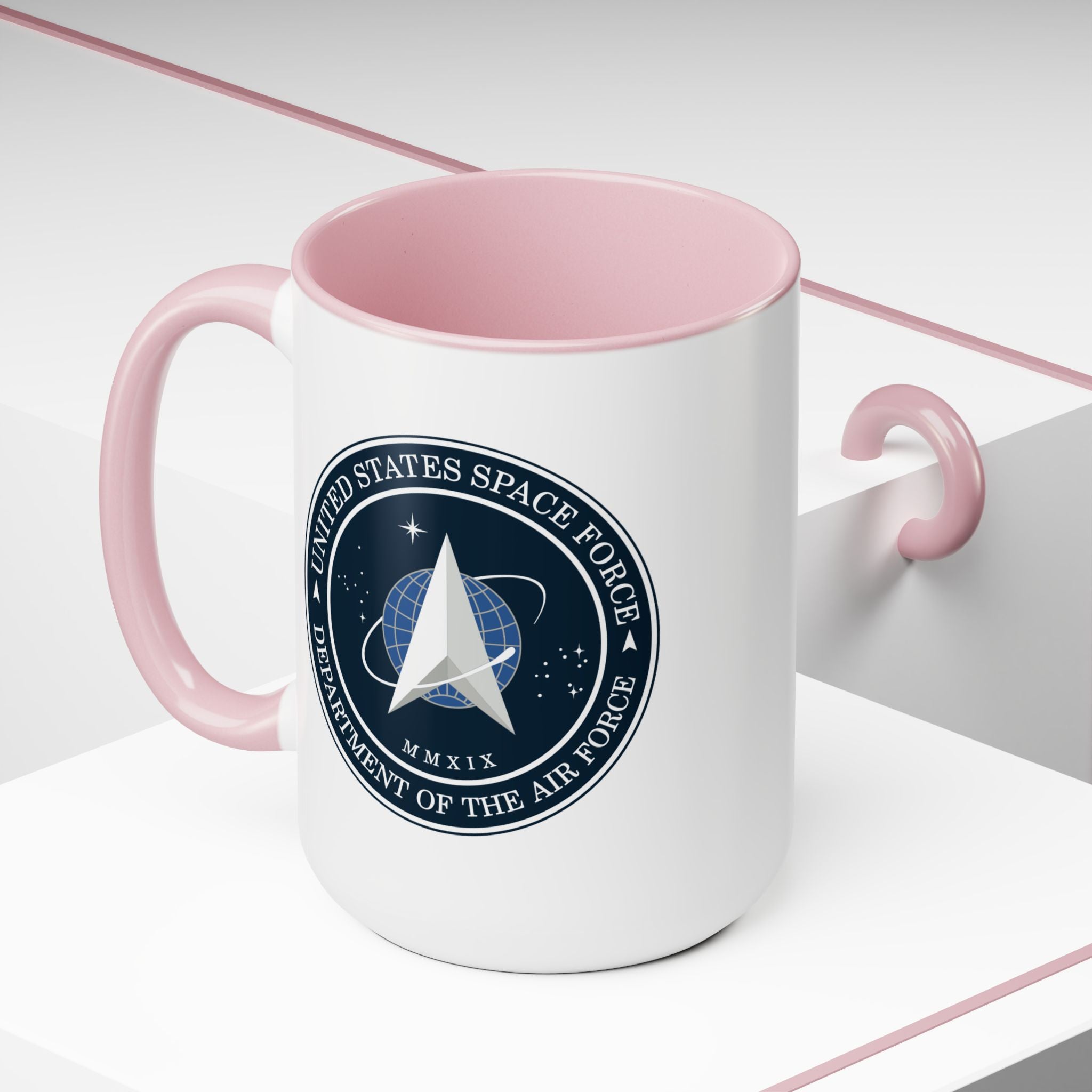 United States Space Force #SpaceForce Two-Tone Coffee Mugs, 15oz