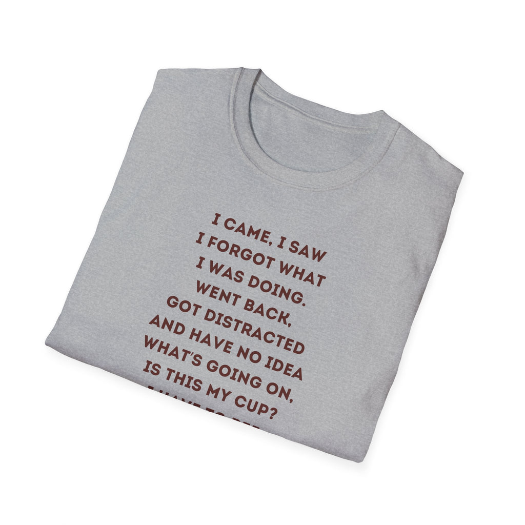 Funny Coffee Memory Poem T-Shirt | Cute Character Holding Coffee