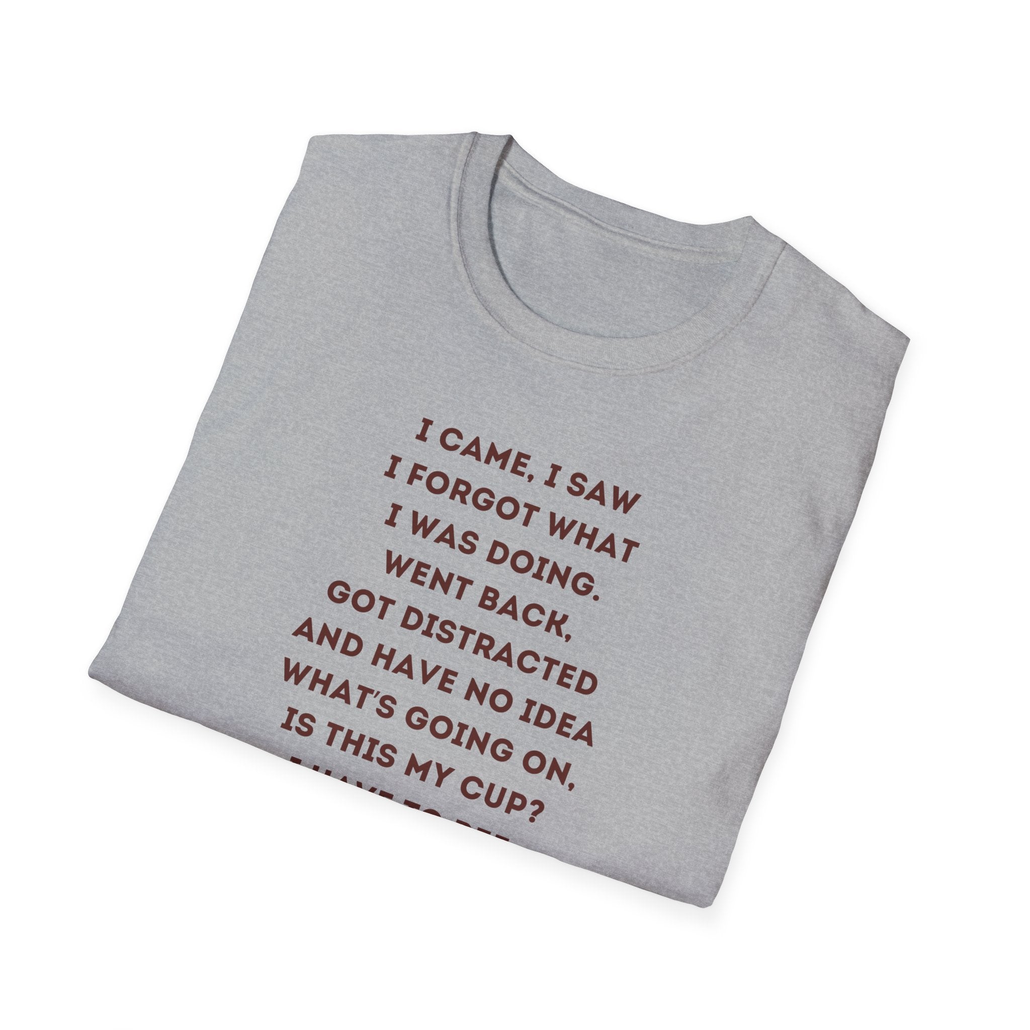Funny Coffee Memory Poem T-Shirt | Cute Character Holding Coffee