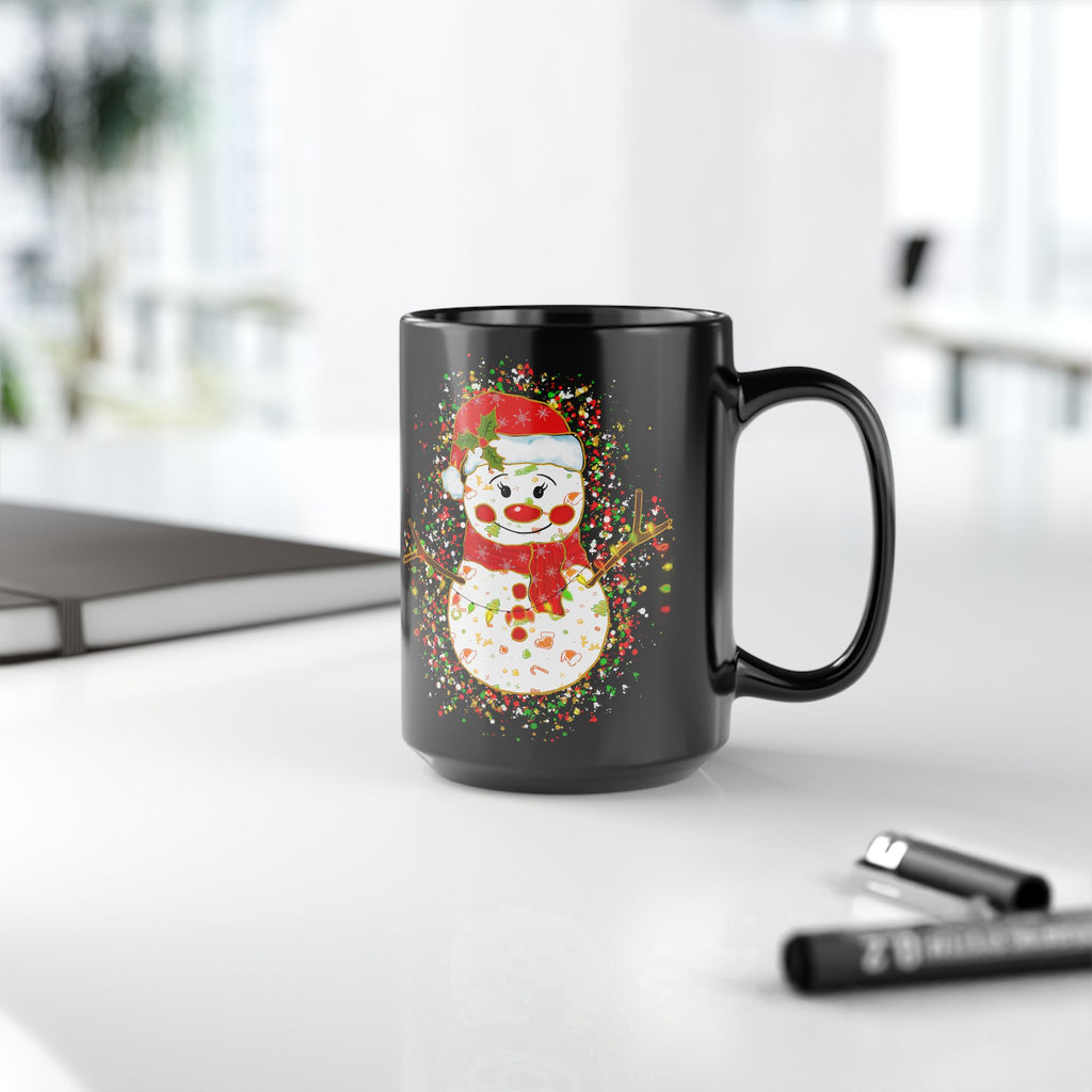 Festive Snowman Mug - Holiday Coffee Cup, Christmas Gift, Snowman Decor, Winter Mug, Hot Cocoa Mug