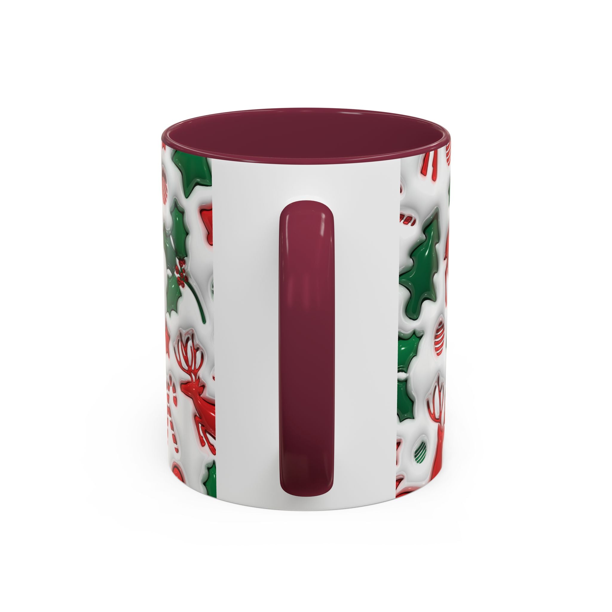 Festive Holiday Mugs, Christmas Coffee Cups, Colorful Reindeer and Candy Cane Design, Cozy Winter Drinkware, Perfect Gift for Holidays