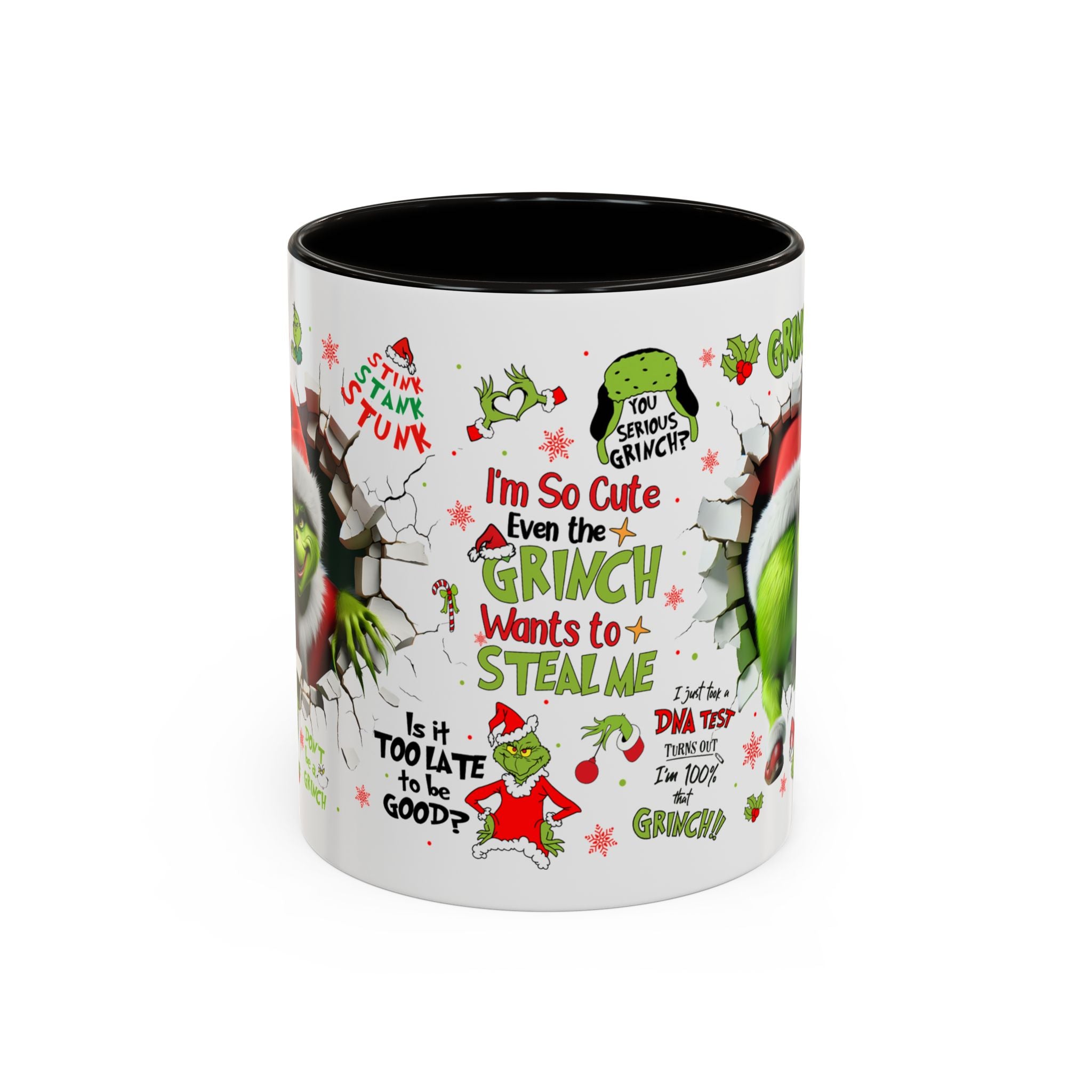 Colorful Grinch Mugs for Holiday Cheer, Funny Coffee Cups, Christmas Gift, Grinch Lovers, Festive Kitchen Decor