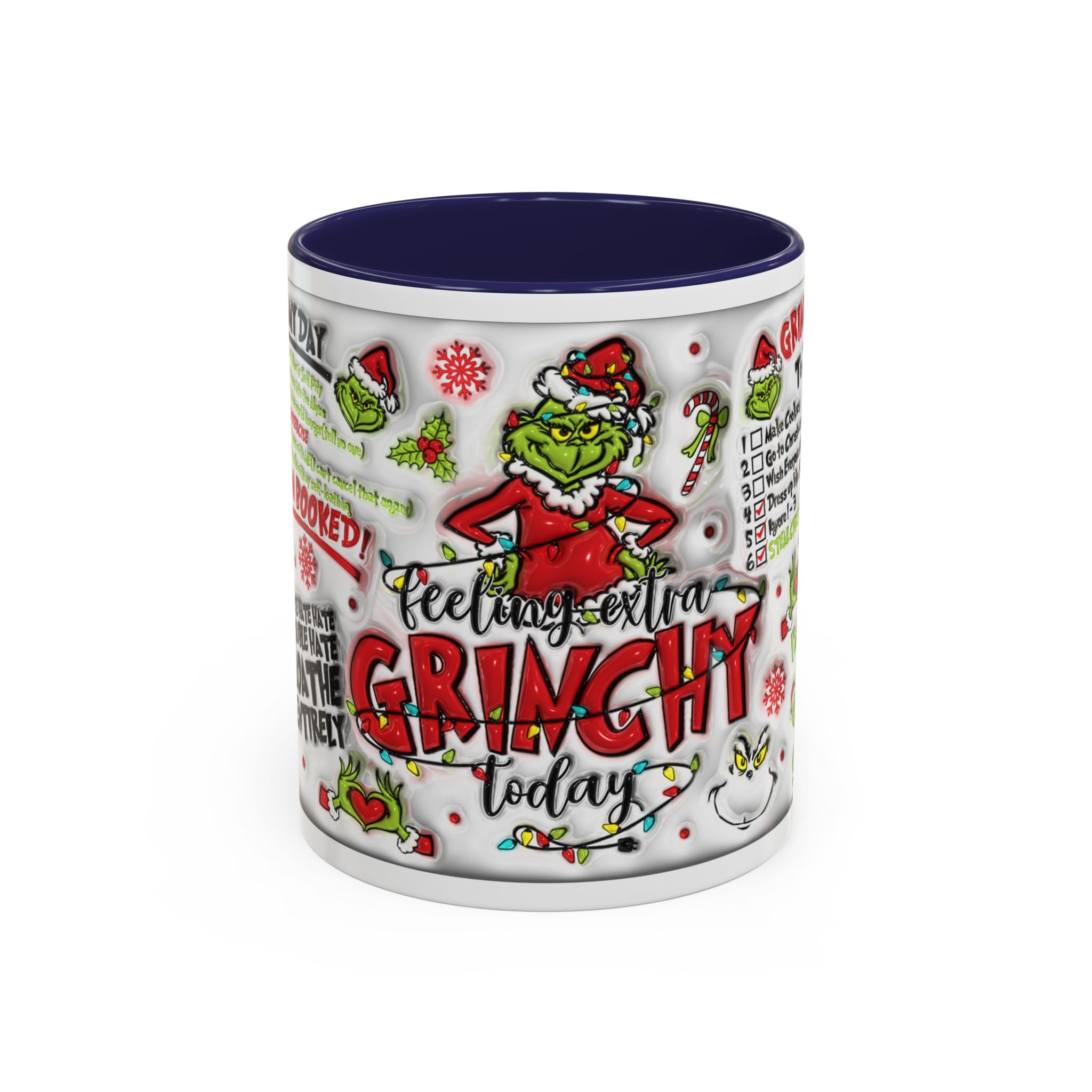 Grinchy Holiday Coffee Mug — "Feeling Extra Grinchy Today" Accent Mug (11/15oz)