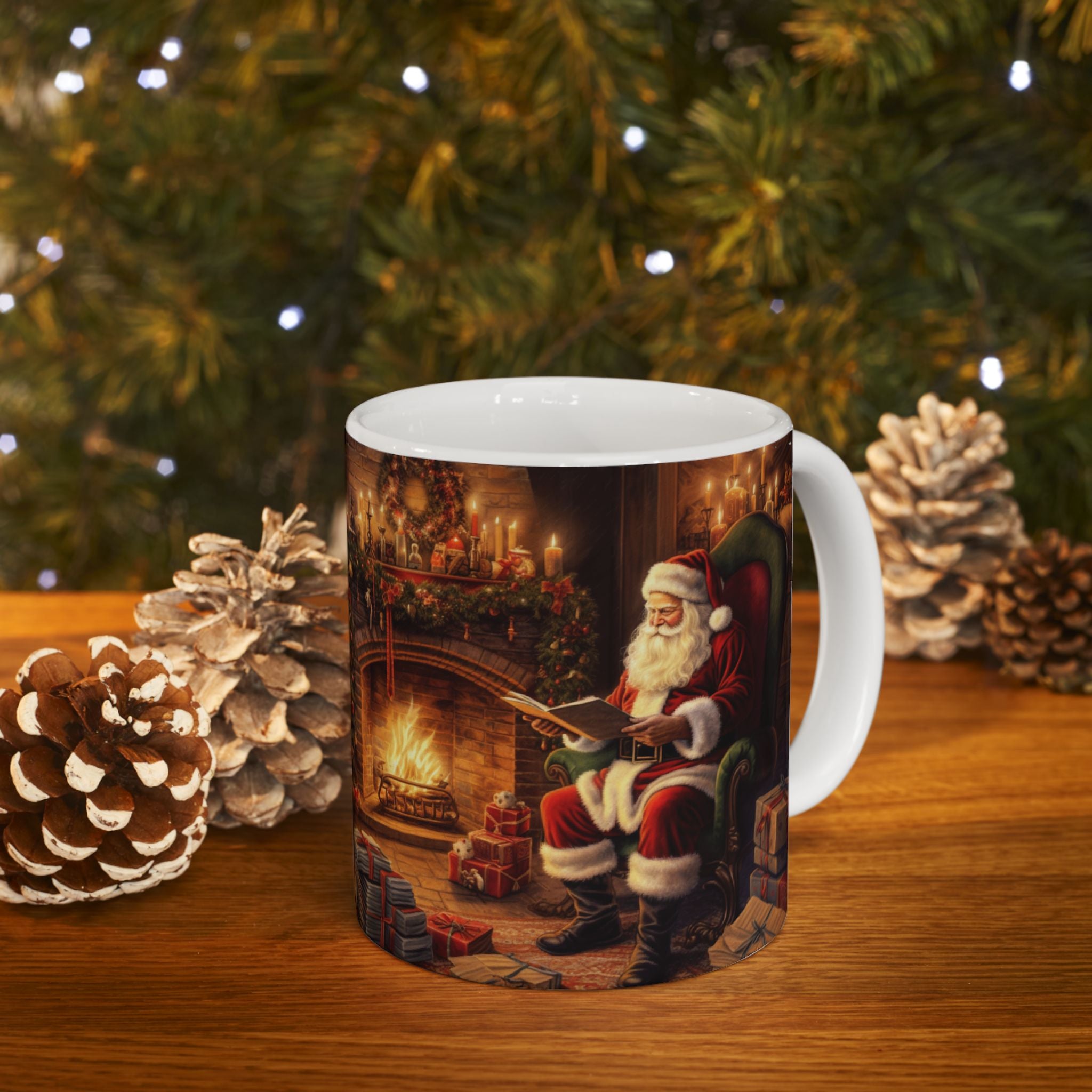 Santa Cozy Christmas Ceramic Mug - Perfect for Warm Drinks, Christmas Gift, Winter Decor, Coffee Lover, Seasonal Mug
