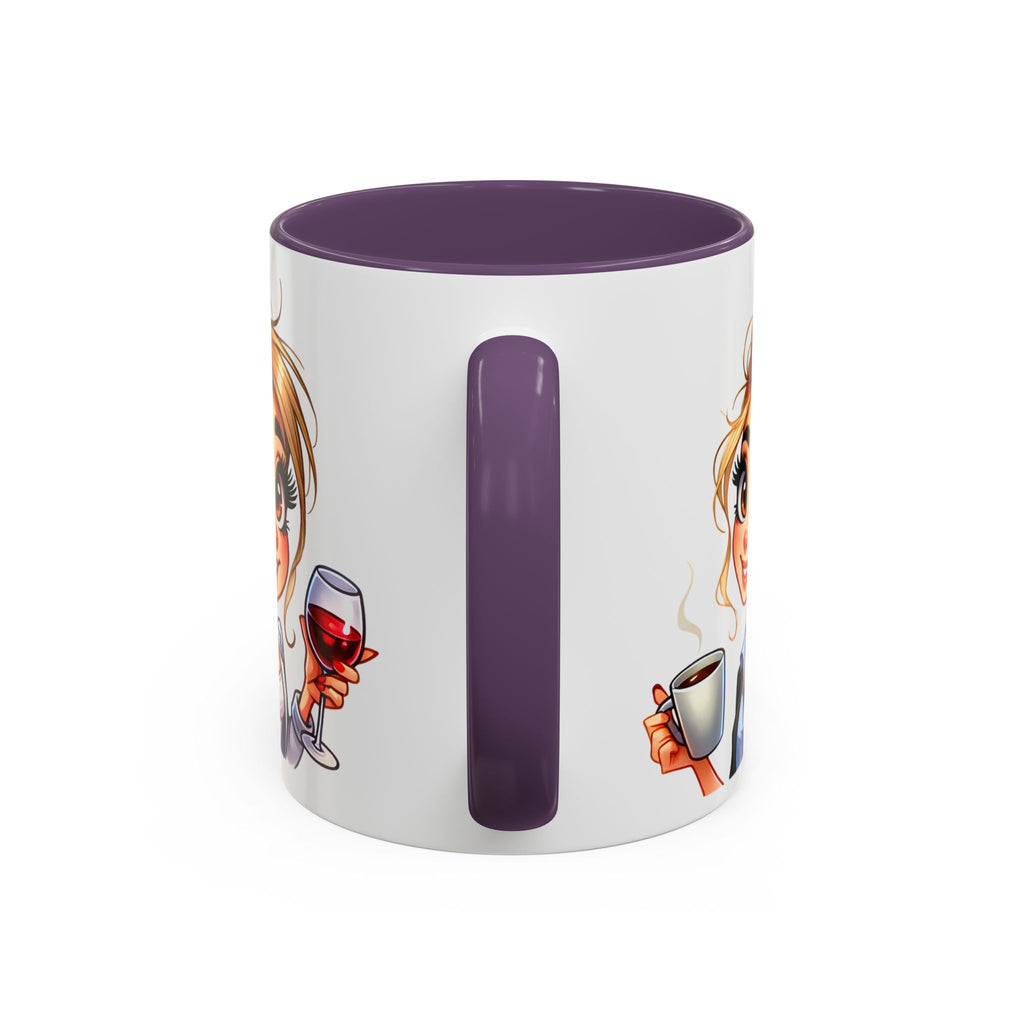 My Day Starts With Coffee and Ends With Wine Mug | Accent Coffee Mug