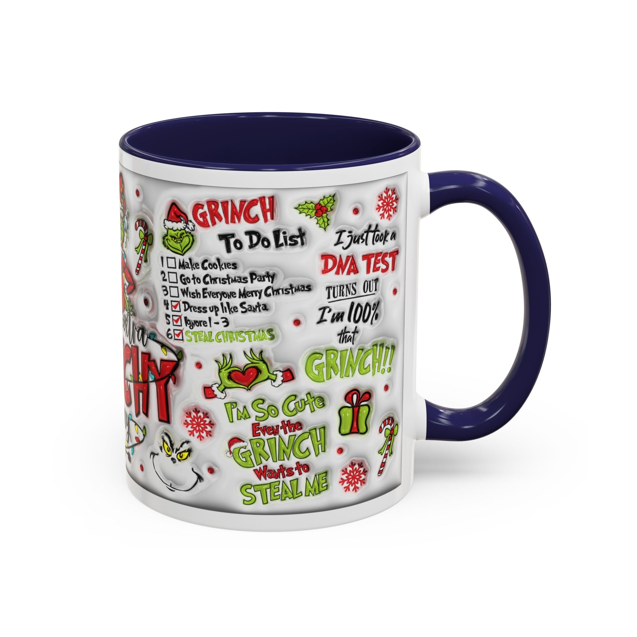 Grinchy Holiday Coffee Mug — "Feeling Extra Grinchy Today" Accent Mug (11/15oz)