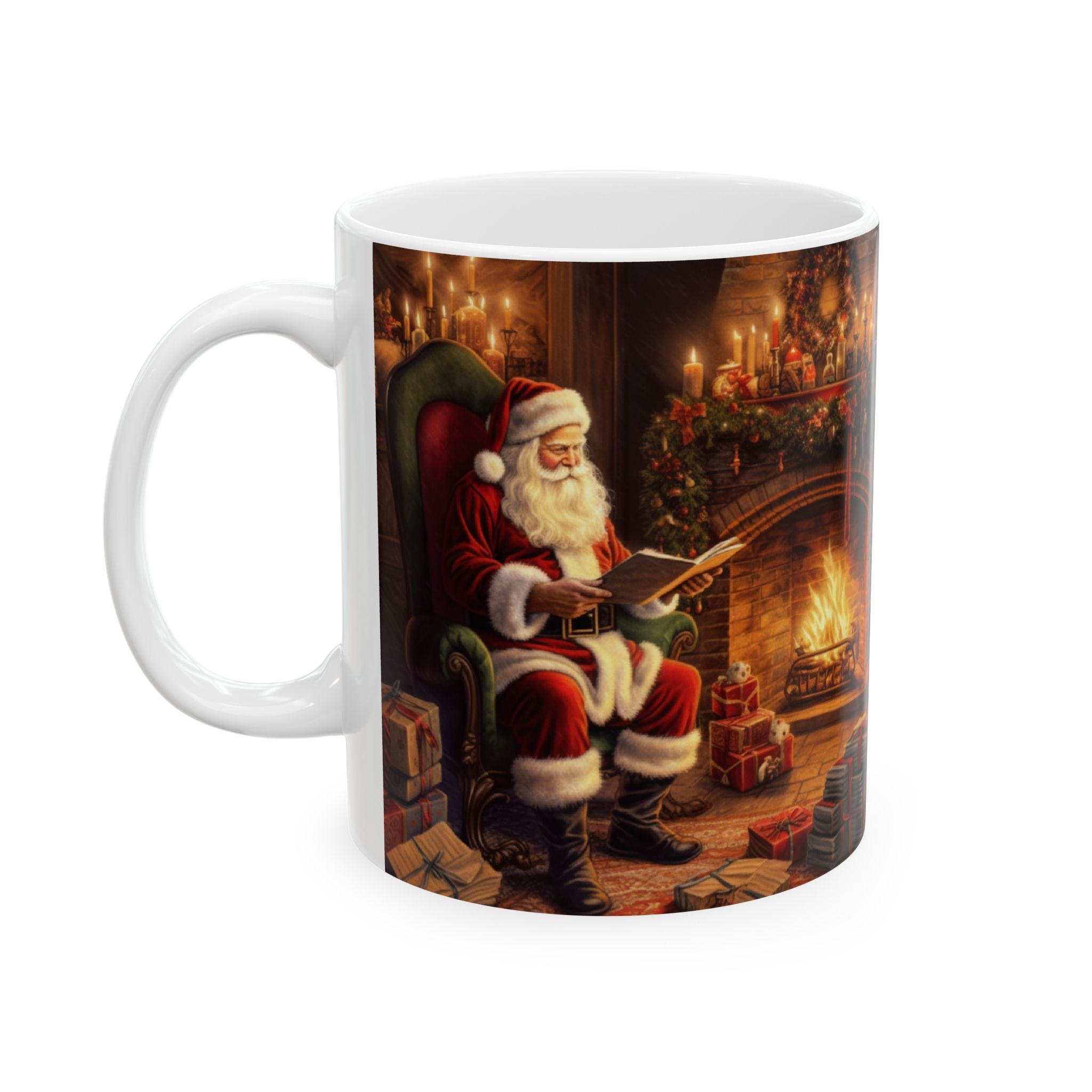Santa Cozy Christmas Ceramic Mug - Perfect for Warm Drinks, Christmas Gift, Winter Decor, Coffee Lover, Seasonal Mug