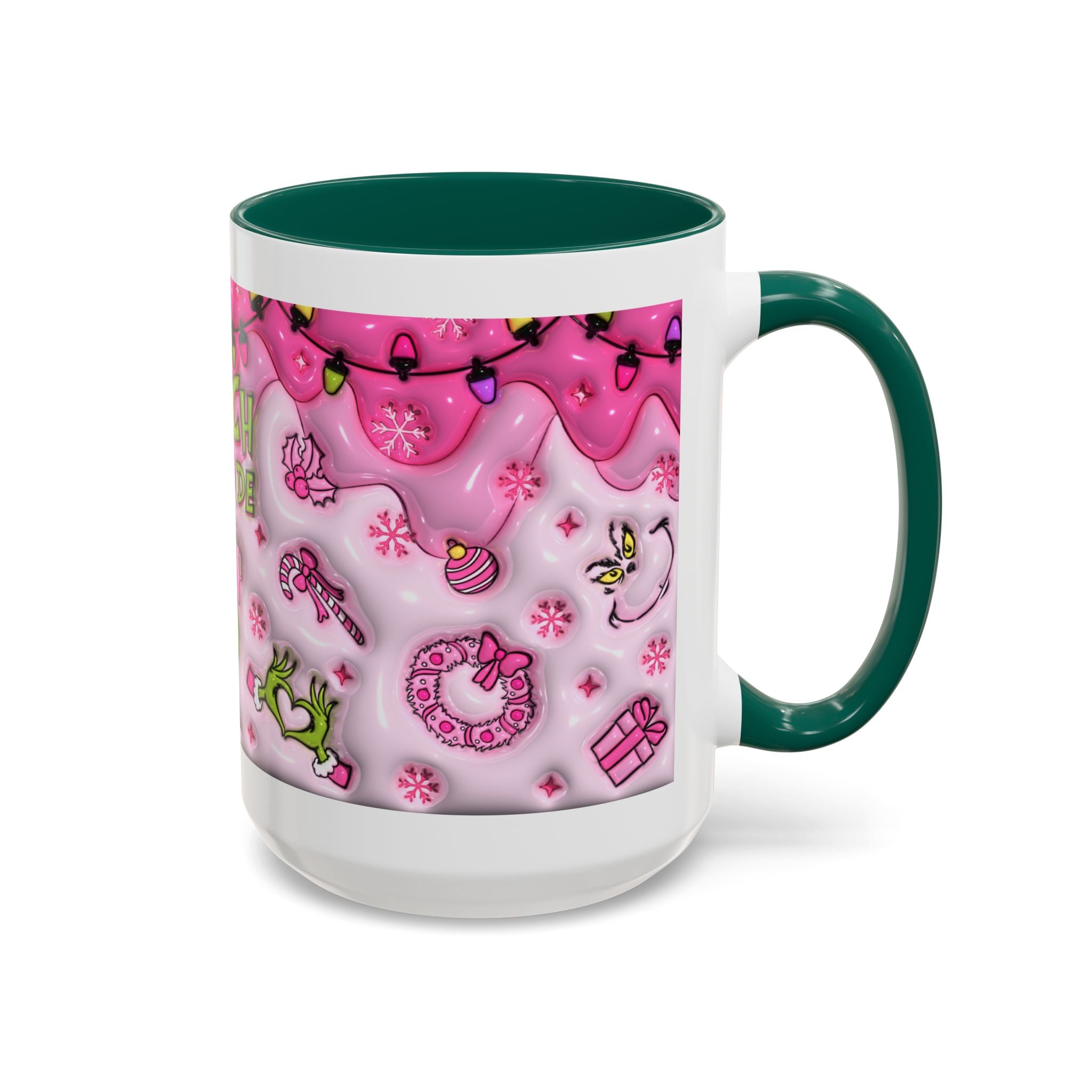 Colorful Grinch Mug, Holiday Gift, Whimsical Drinkware, Festive Coffee Cup, Christmas Decor, Grinch Mode Mug
