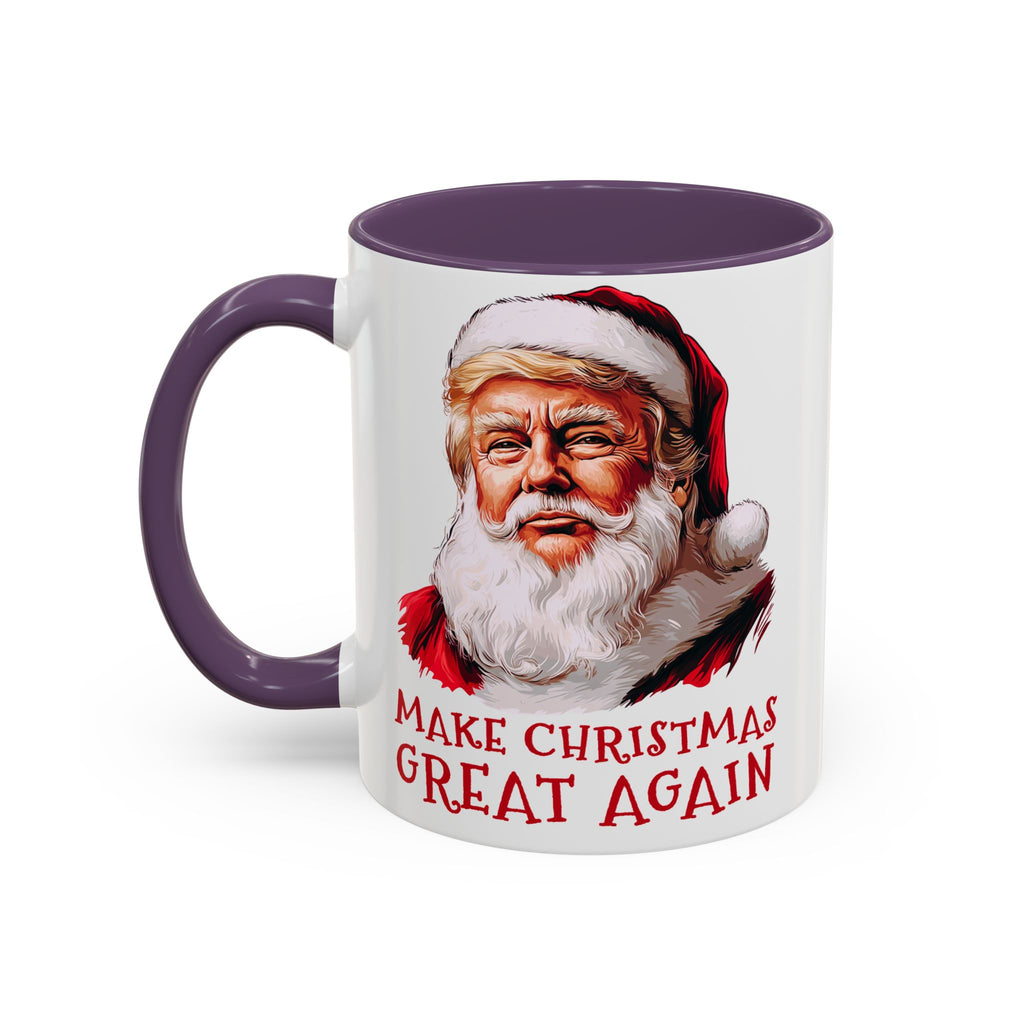 Santa Claus Trump Portrait Mug | Make Christmas Great Again, Holiday Coffee Mug