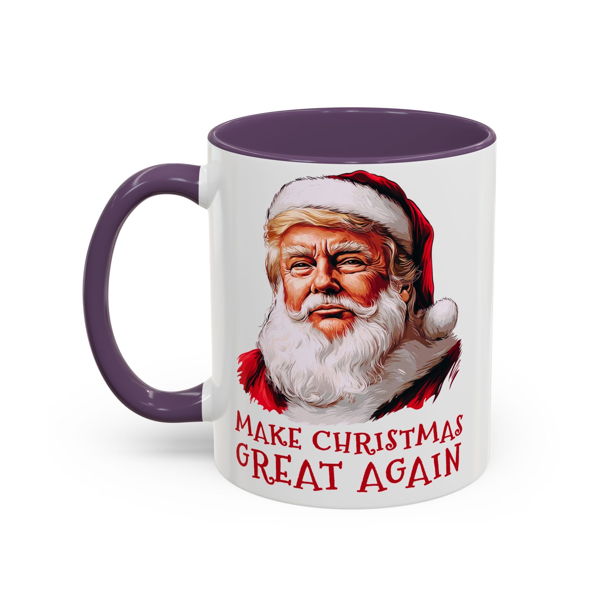 Santa Claus Trump Portrait Mug | Make Christmas Great Again, Holiday Coffee Mug