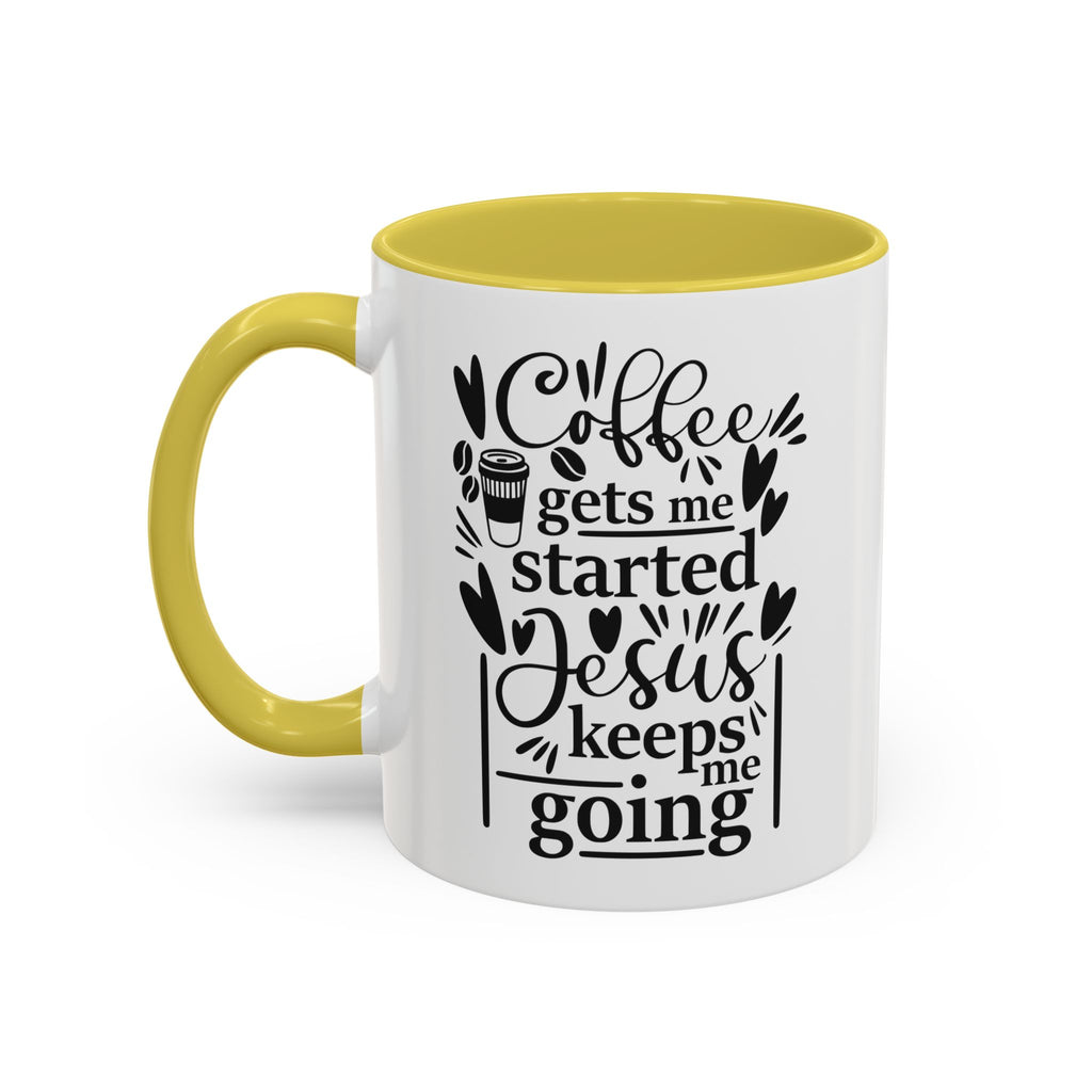 Faithful Morning Mug, Christian Coffee Cup, Religious Tea Mug, Jesus and Coffee Drinkware, Colorful Ceramic Mug