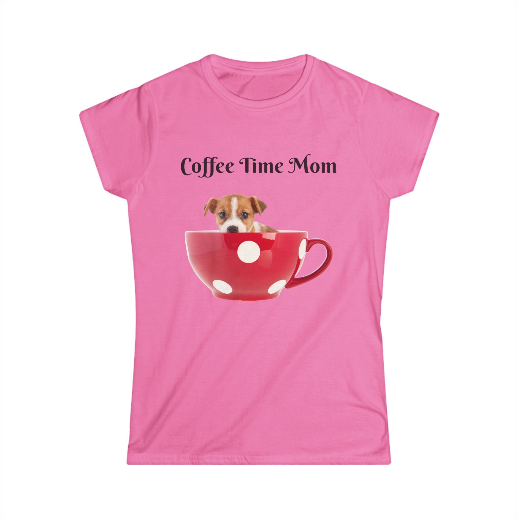 Coffee Time Mom T-Shirt, Cute Dog Tee, Fun Gift for Moms, Coffee Lover Shirt, Pet Lover Apparel, Mother's Day Gift