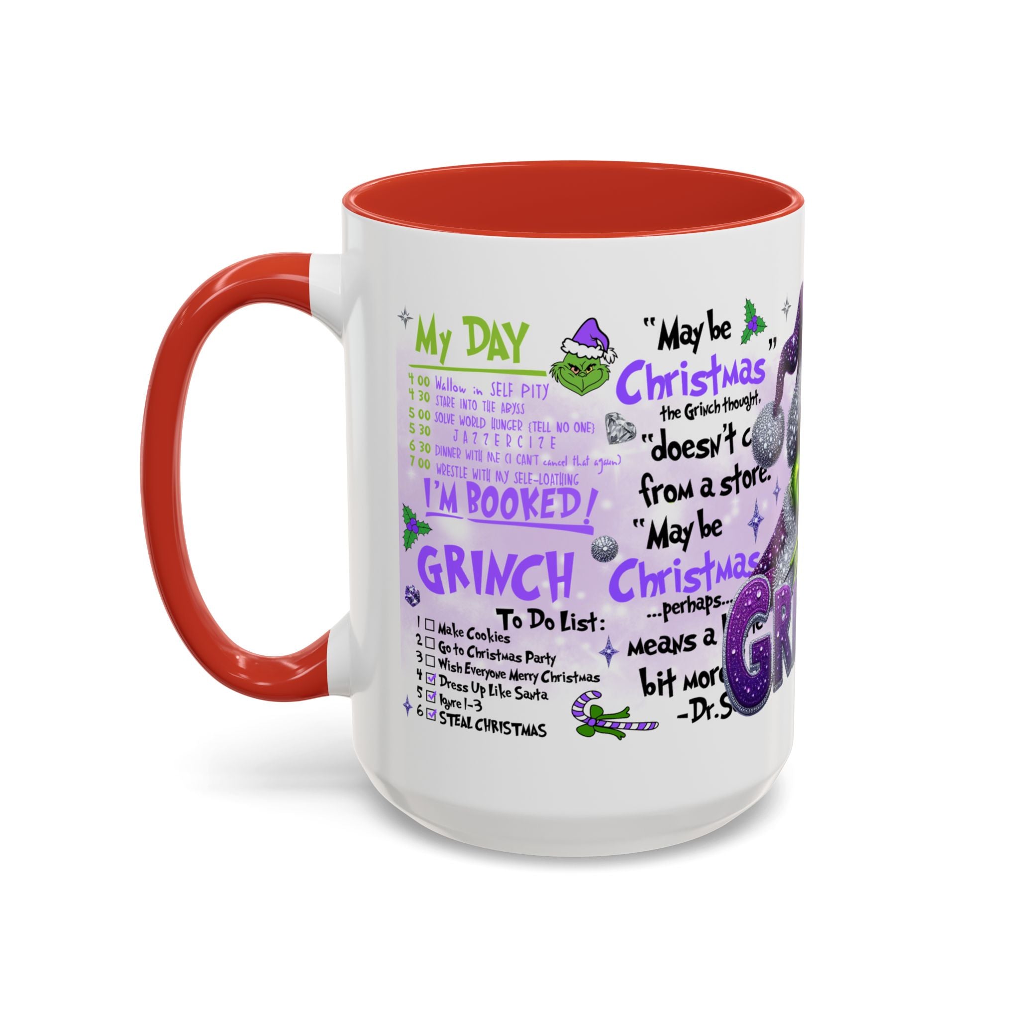 Grinchy Accent Coffee Mug - Fun Holiday Gift, Christmas Decor, Grinch Fan Merchandise, Unique Coffee Cup, Holiday Humor