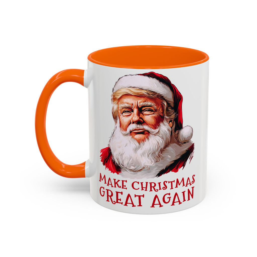 Santa Claus Trump Portrait Mug | Make Christmas Great Again, Holiday Coffee Mug