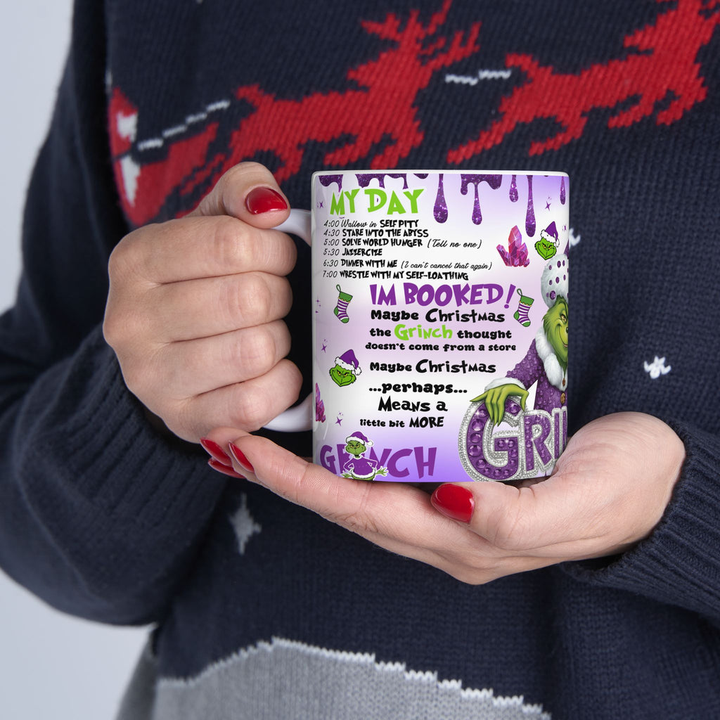 Whimsical Grinch Mug - Perfect Holiday Gift, Fun Coffee Cup, Festive Drinkware, Humor Collectible, Christmas Decor