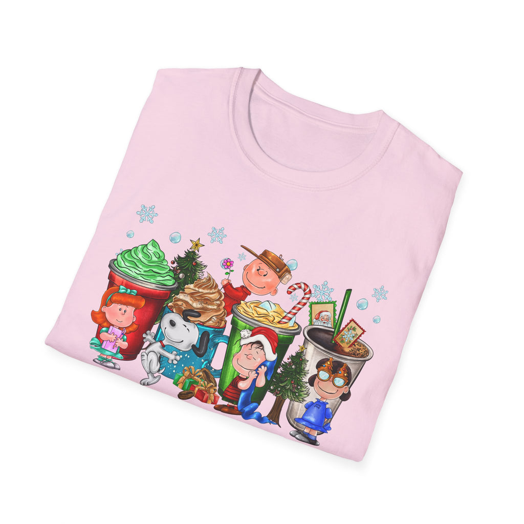 Holiday Cartoon Characters T-Shirt | Christmas Kids Crew Illustration