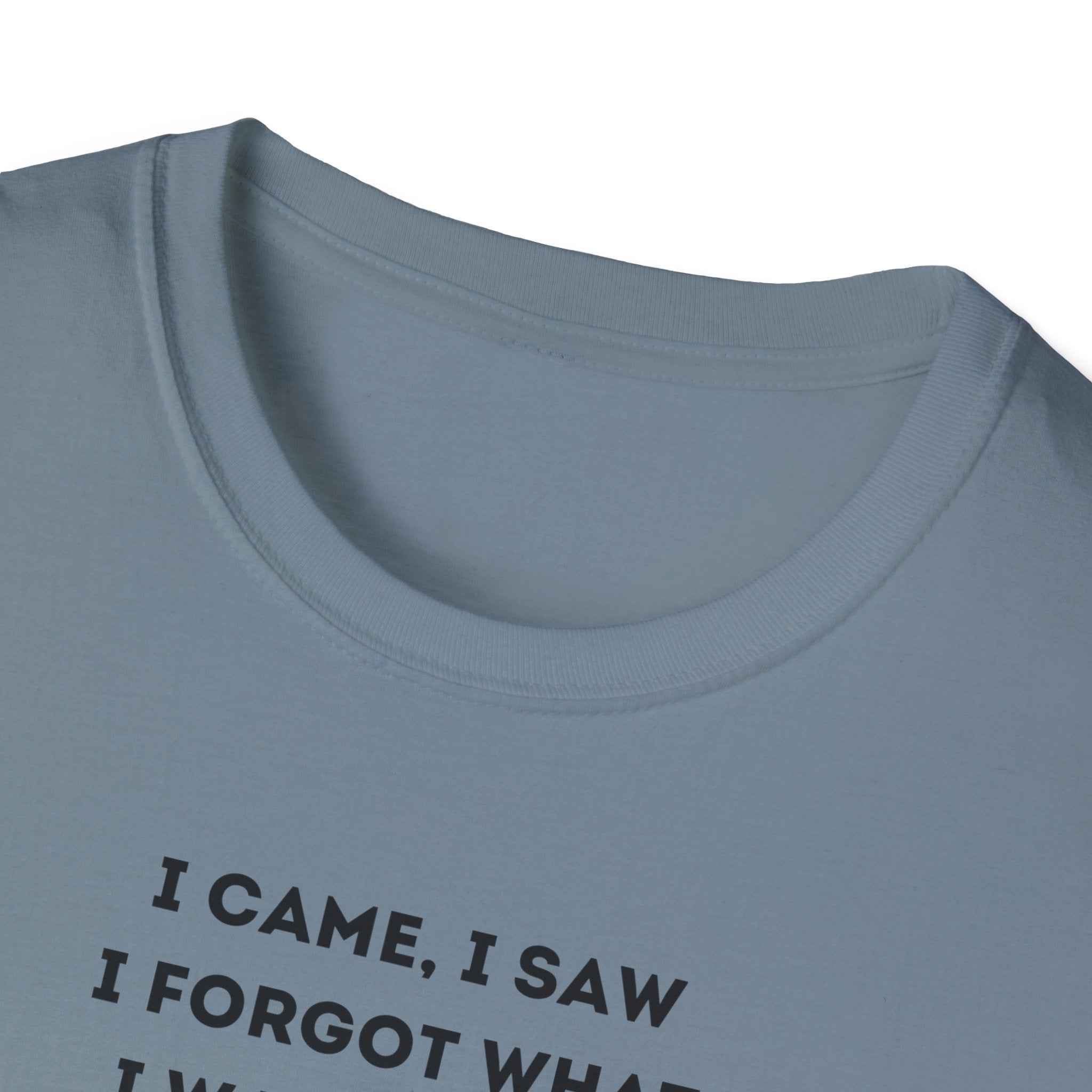 Forgetful Mini Character I Have To Pee T-Shirt | Funny Quote Tee