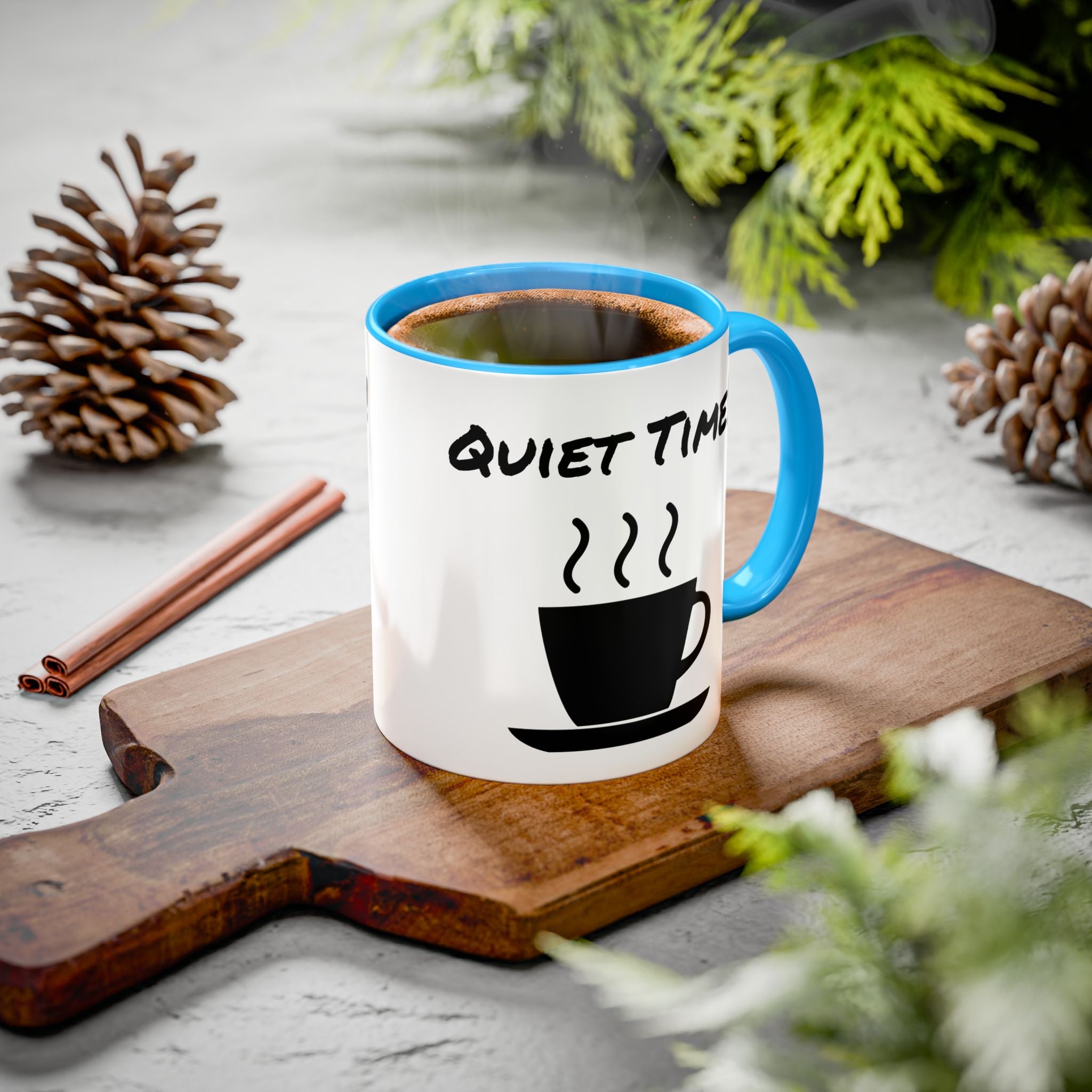 Quiet Time Coffee Mug — Black Accent 11oz/15oz