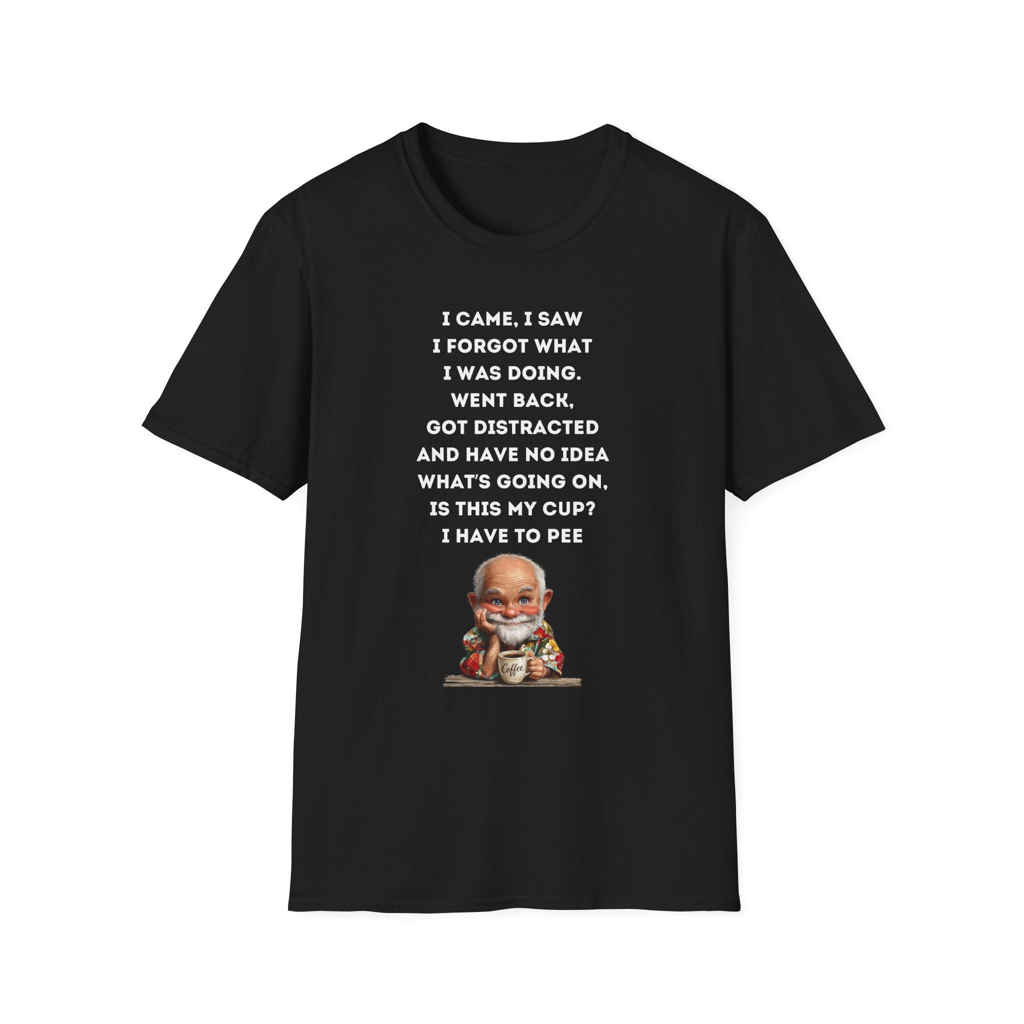 Funny Forgetful Grandpa Quote T-Shirt | Cute Elderly Character, Humorous Text