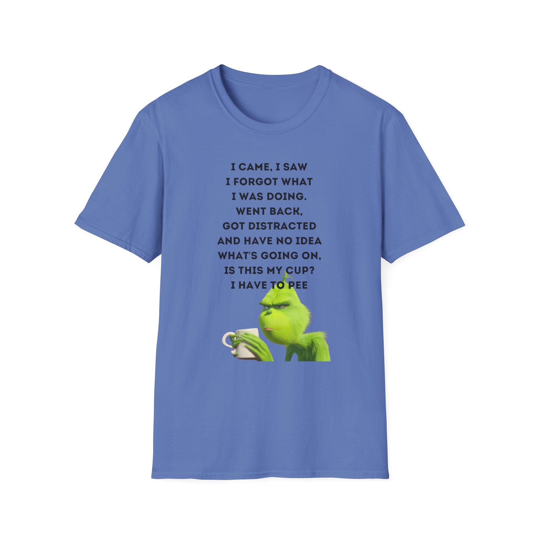 Grinch Inspired Softstyle Tee: I Came, I Saw, Funny T-Shirt for Fans, Gift for Birthdays, Casual Wear, Kermit Merchandise