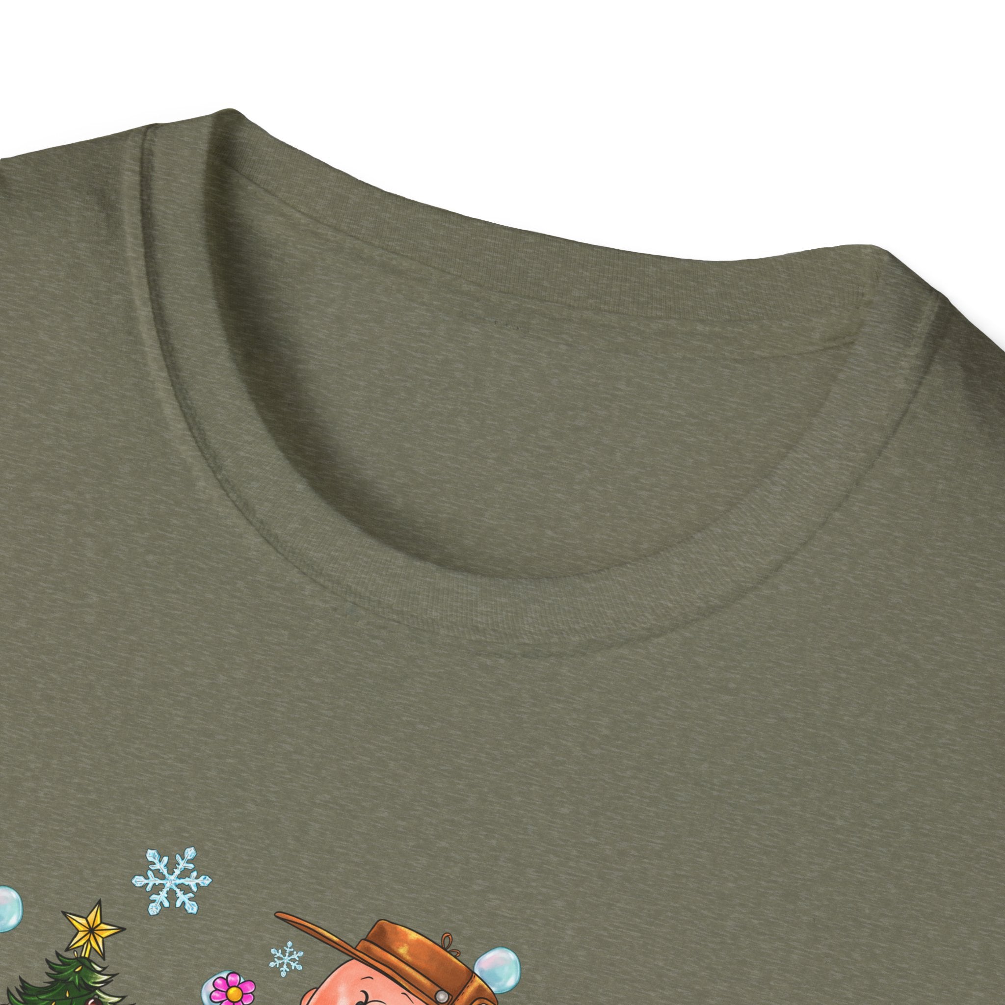 Holiday Cartoon Characters T-Shirt | Christmas Kids Crew Illustration