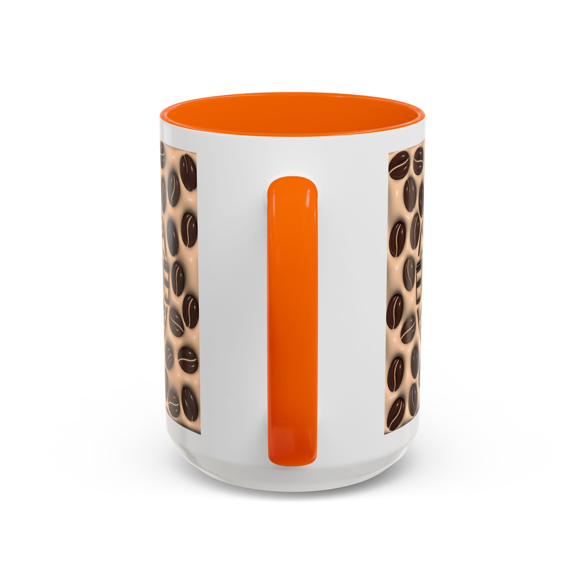 Coffee Beans Pattern First I Drink Coffee Mug | Accent 11oz 15oz