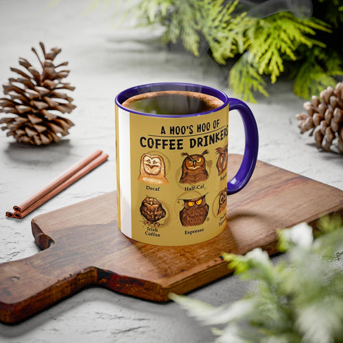 Coffee Owl Mug — "A Hoo's Hoo of Coffee Drinkers" 11oz/15oz