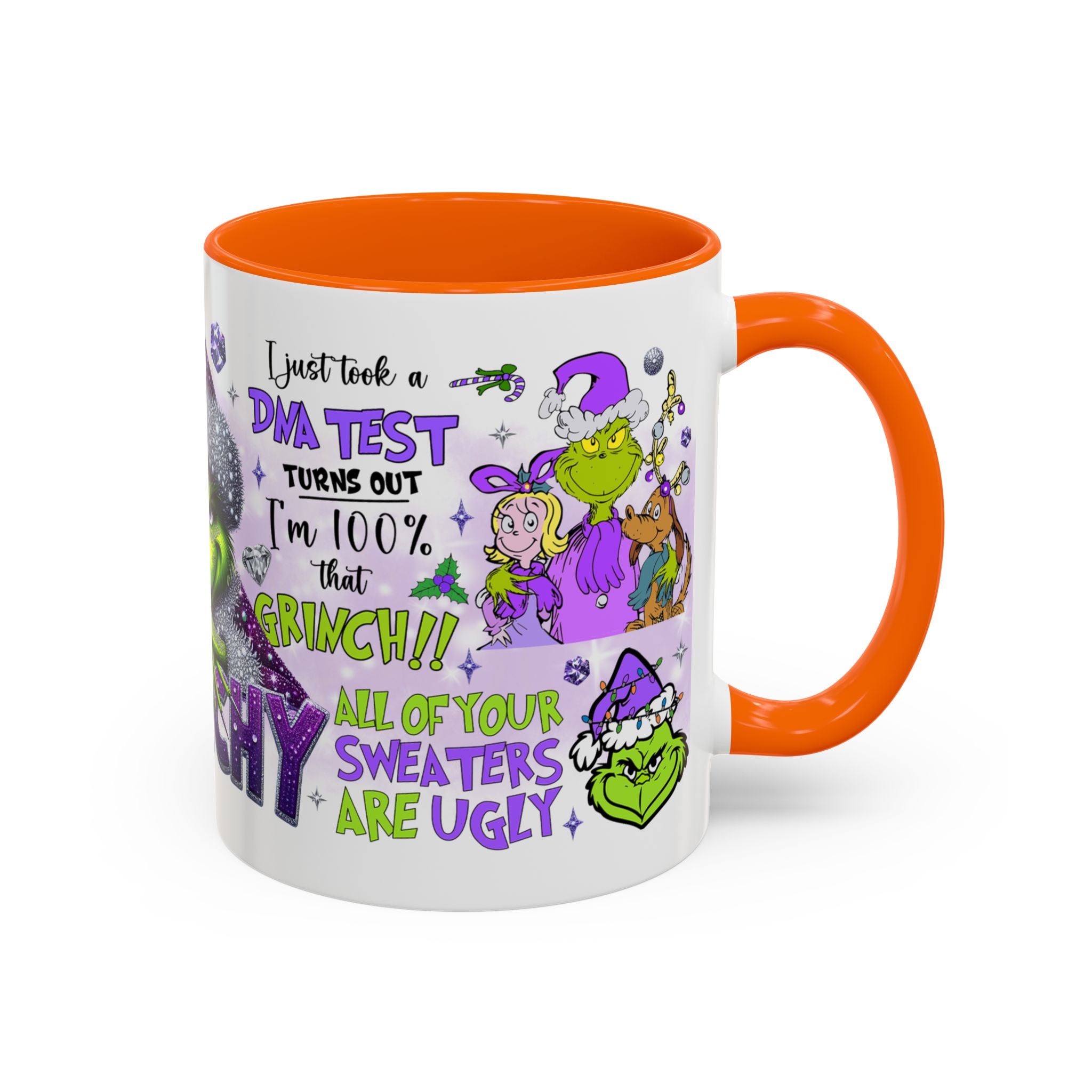 Grinchy Accent Coffee Mug - Fun Holiday Gift, Christmas Decor, Grinch Fan Merchandise, Unique Coffee Cup, Holiday Humor