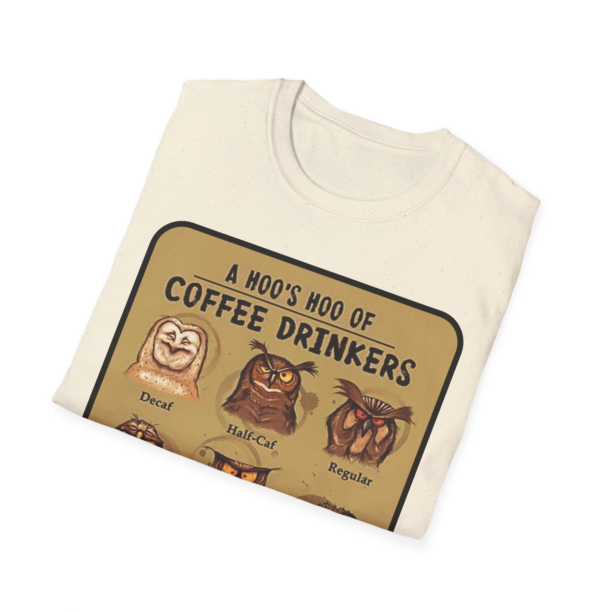 Coffee Owl Types T-Shirt | A Hoo's Hoo of Coffee Drinkers