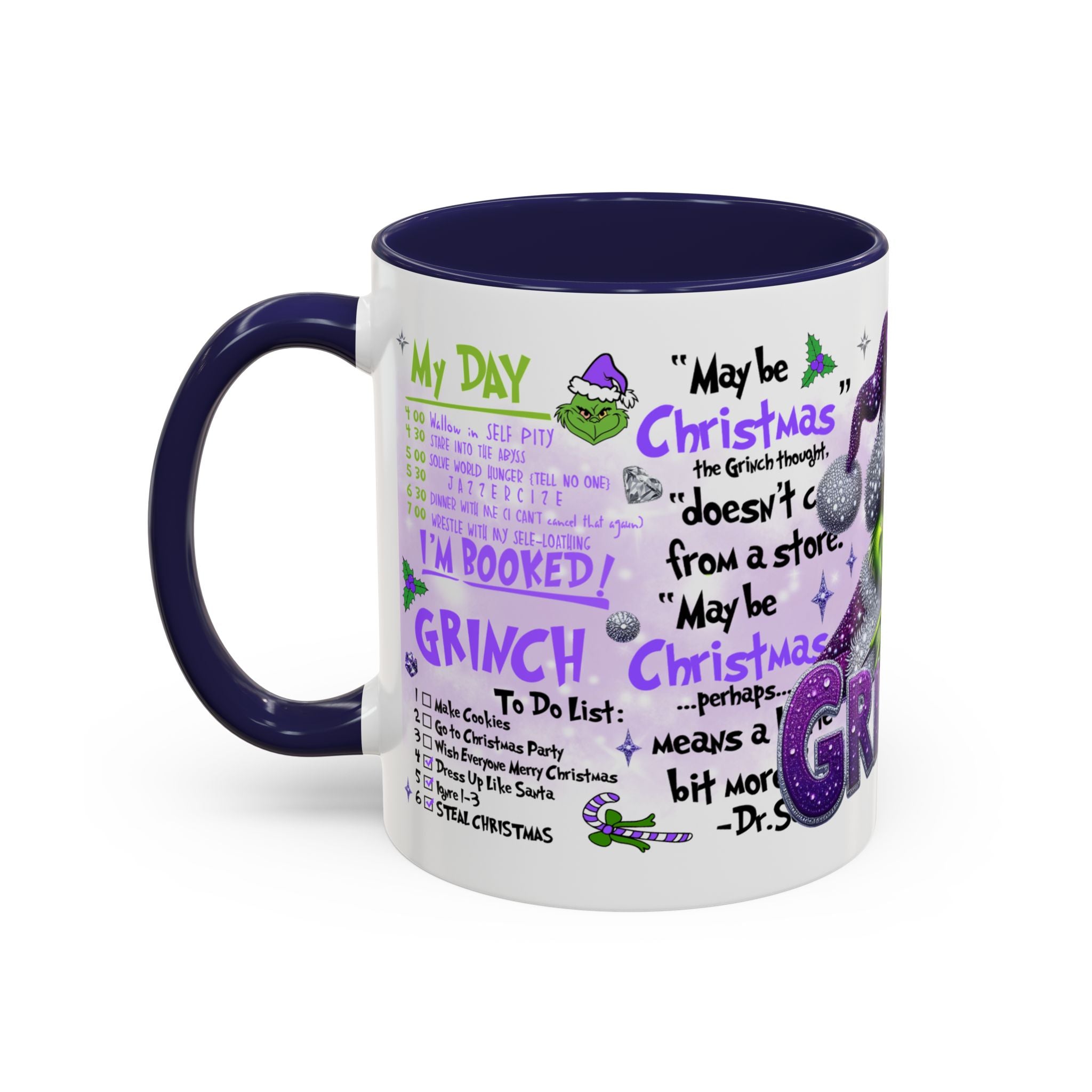 Grinchy Accent Coffee Mug - Fun Holiday Gift, Christmas Decor, Grinch Fan Merchandise, Unique Coffee Cup, Holiday Humor