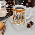 Autumn Gnome Pumpkin Mug | Ceramic Coffee Mug