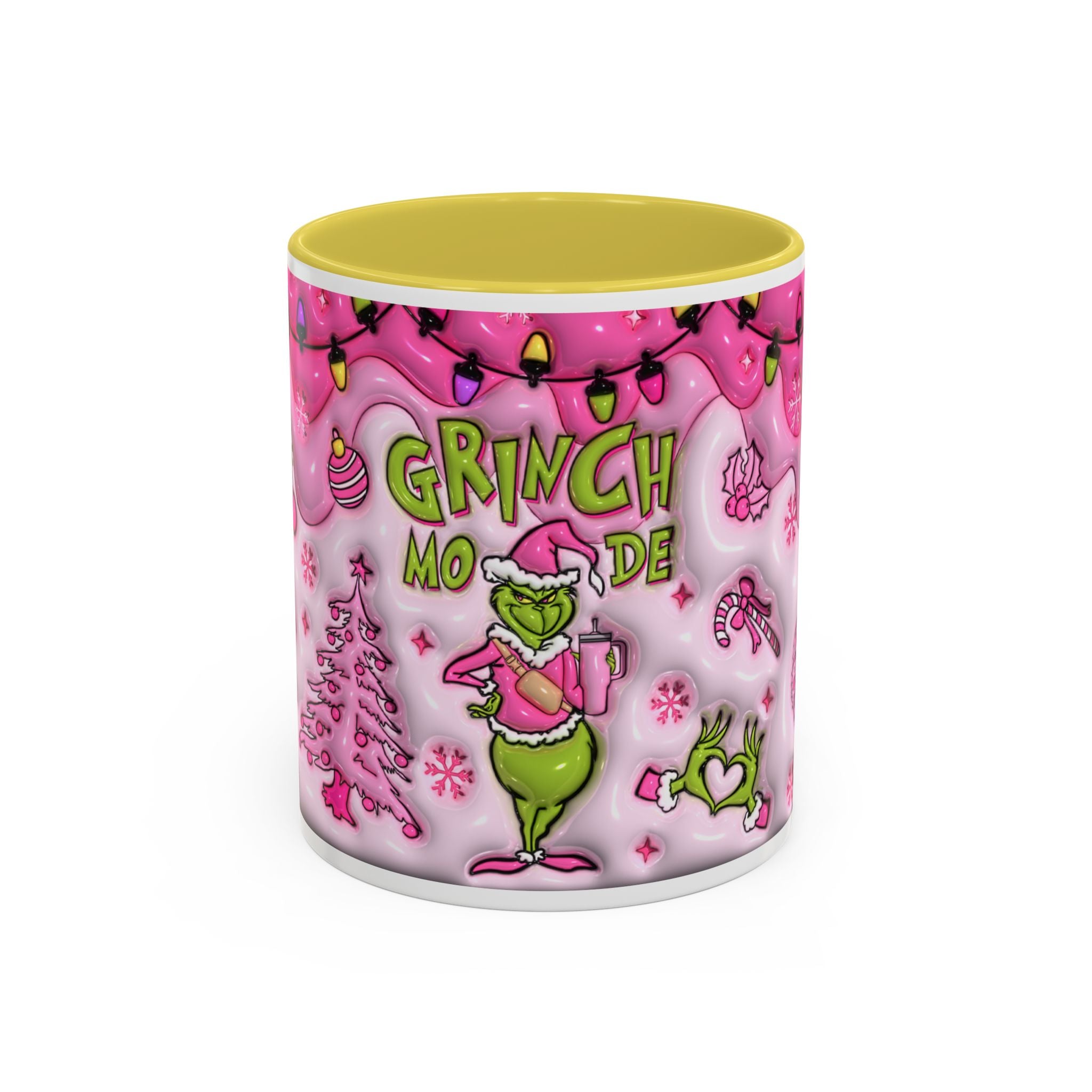 Colorful Grinch Mug, Holiday Gift, Whimsical Drinkware, Festive Coffee Cup, Christmas Decor, Grinch Mode Mug