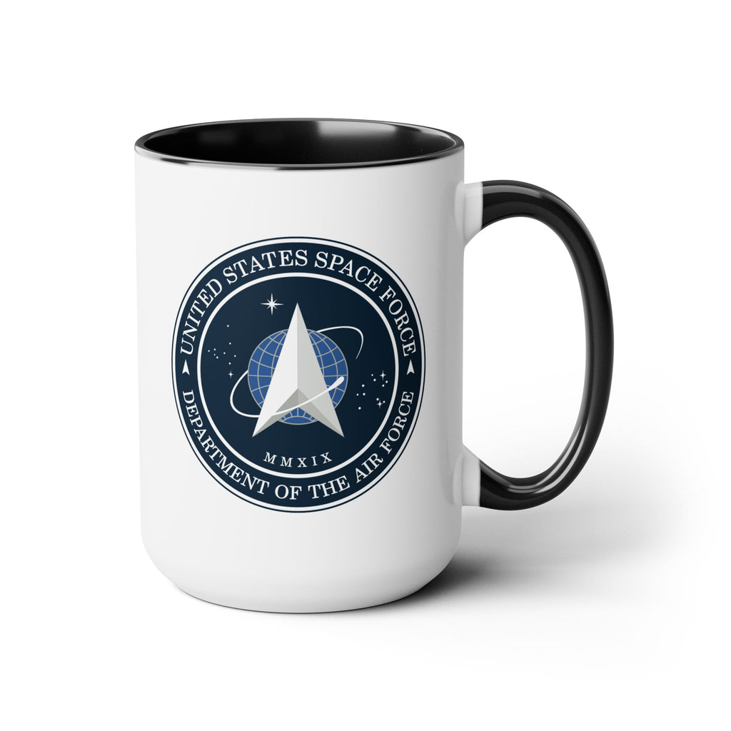 United States Space Force #SpaceForce Two-Tone Coffee Mugs, 15oz