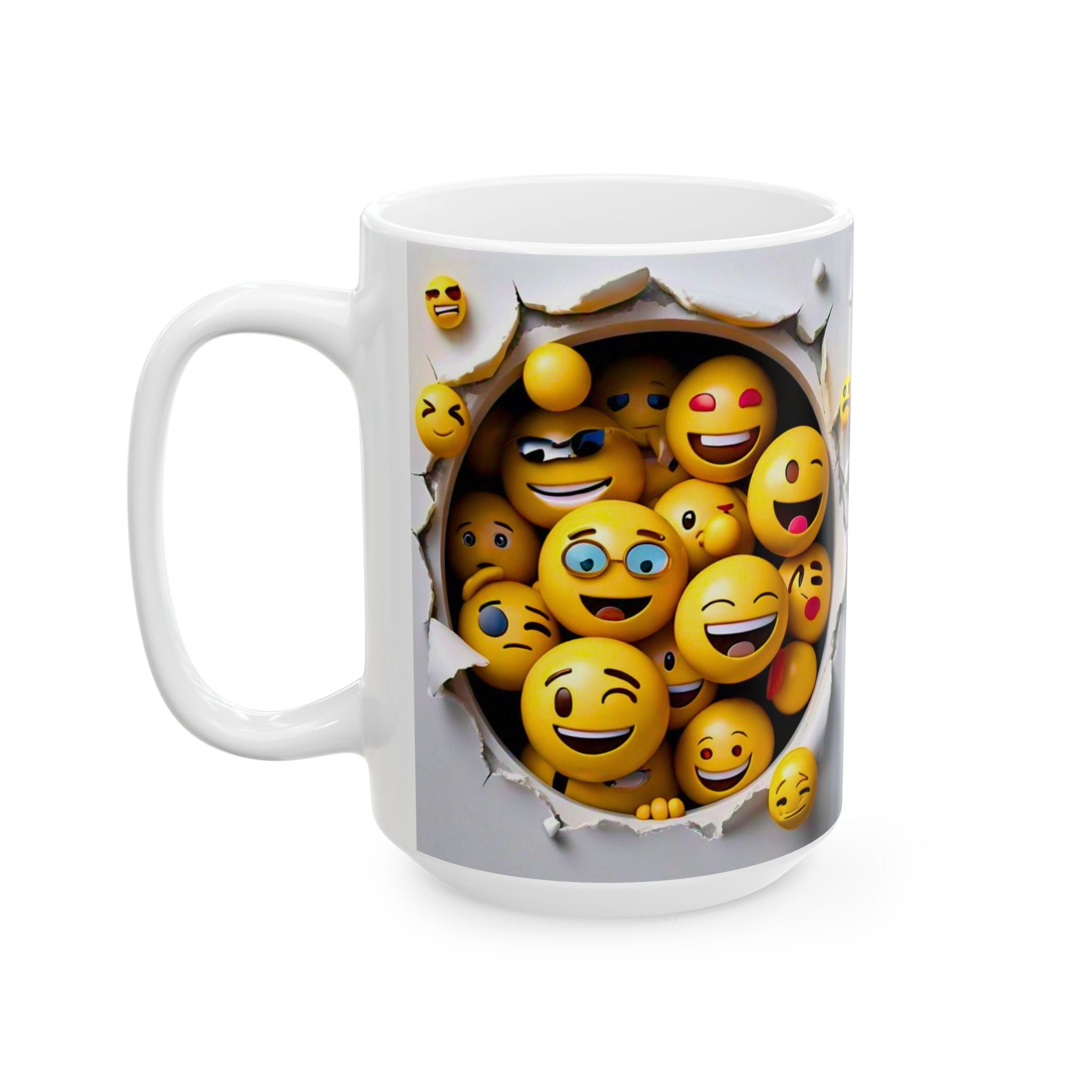 Laughing Emoji Burst Mug | Ceramic Mug