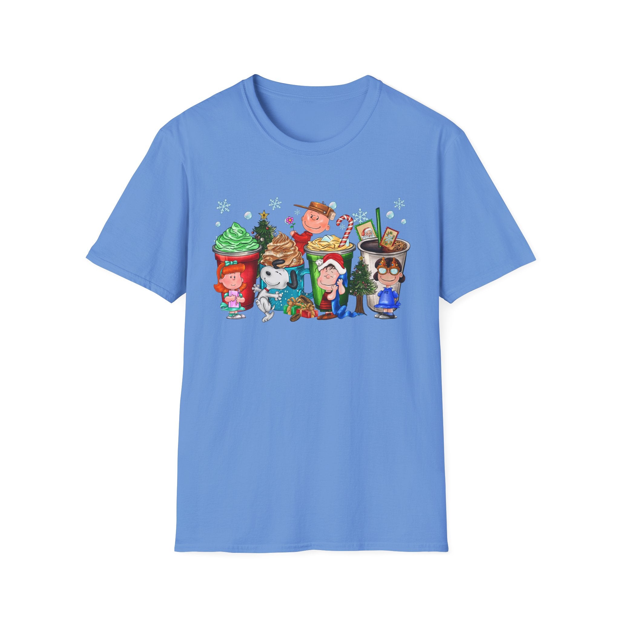 Holiday Cartoon Characters T-Shirt | Christmas Kids Crew Illustration