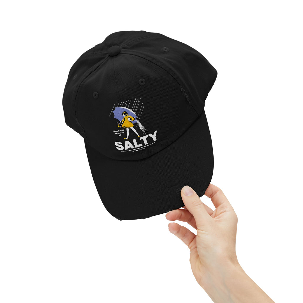 Salty Beach Rain Distressed Cap