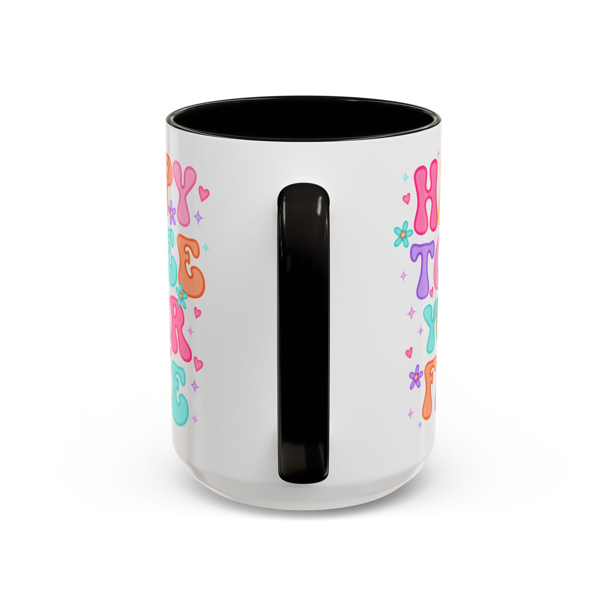 Happy To See Your Face Colorful Coffee Mug — Retro Smiley 11oz/15oz