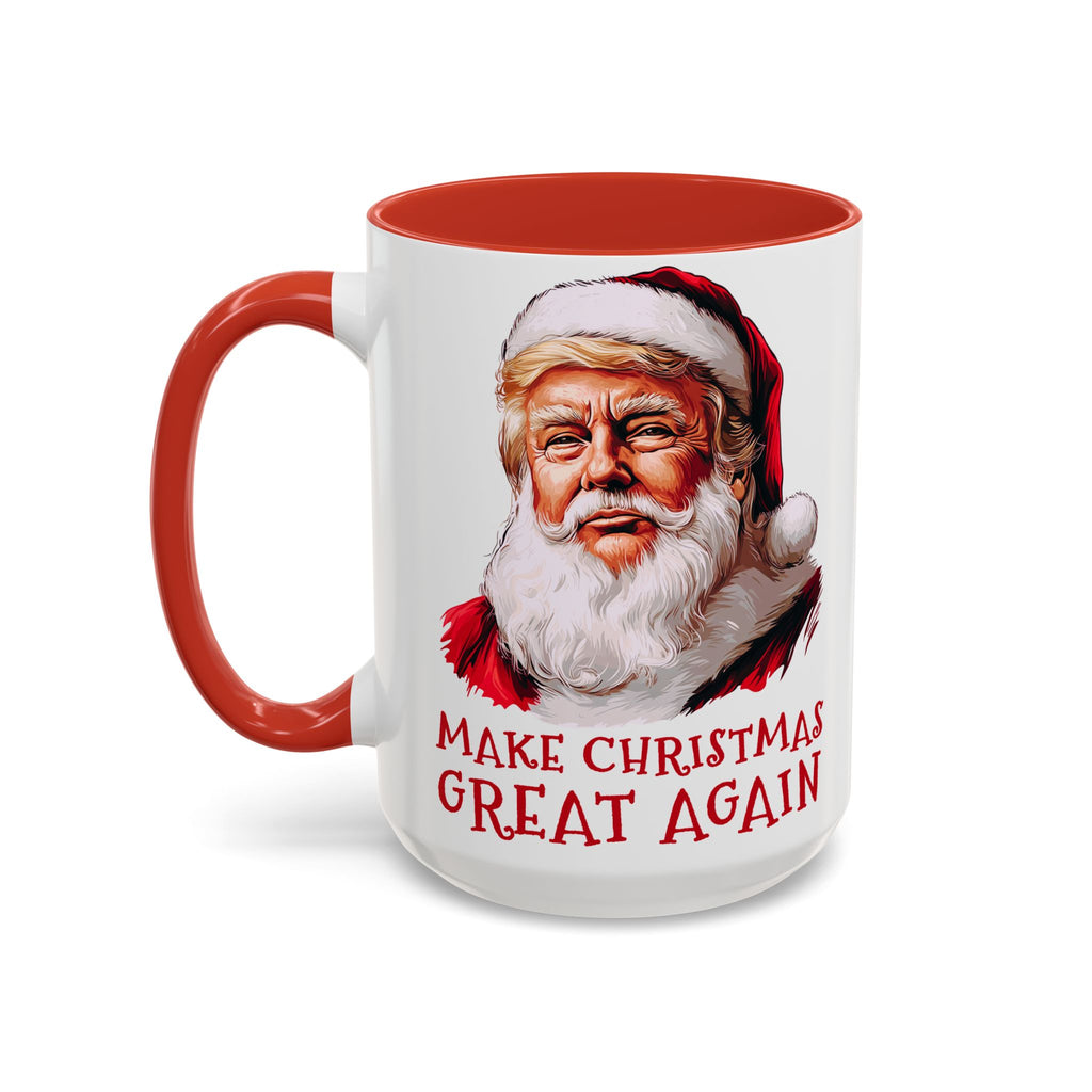 Santa Claus Trump Portrait Mug | Make Christmas Great Again, Holiday Coffee Mug